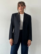 Burberry London Pure Wool Single Breasted Blazer - 36R/S - SYLK