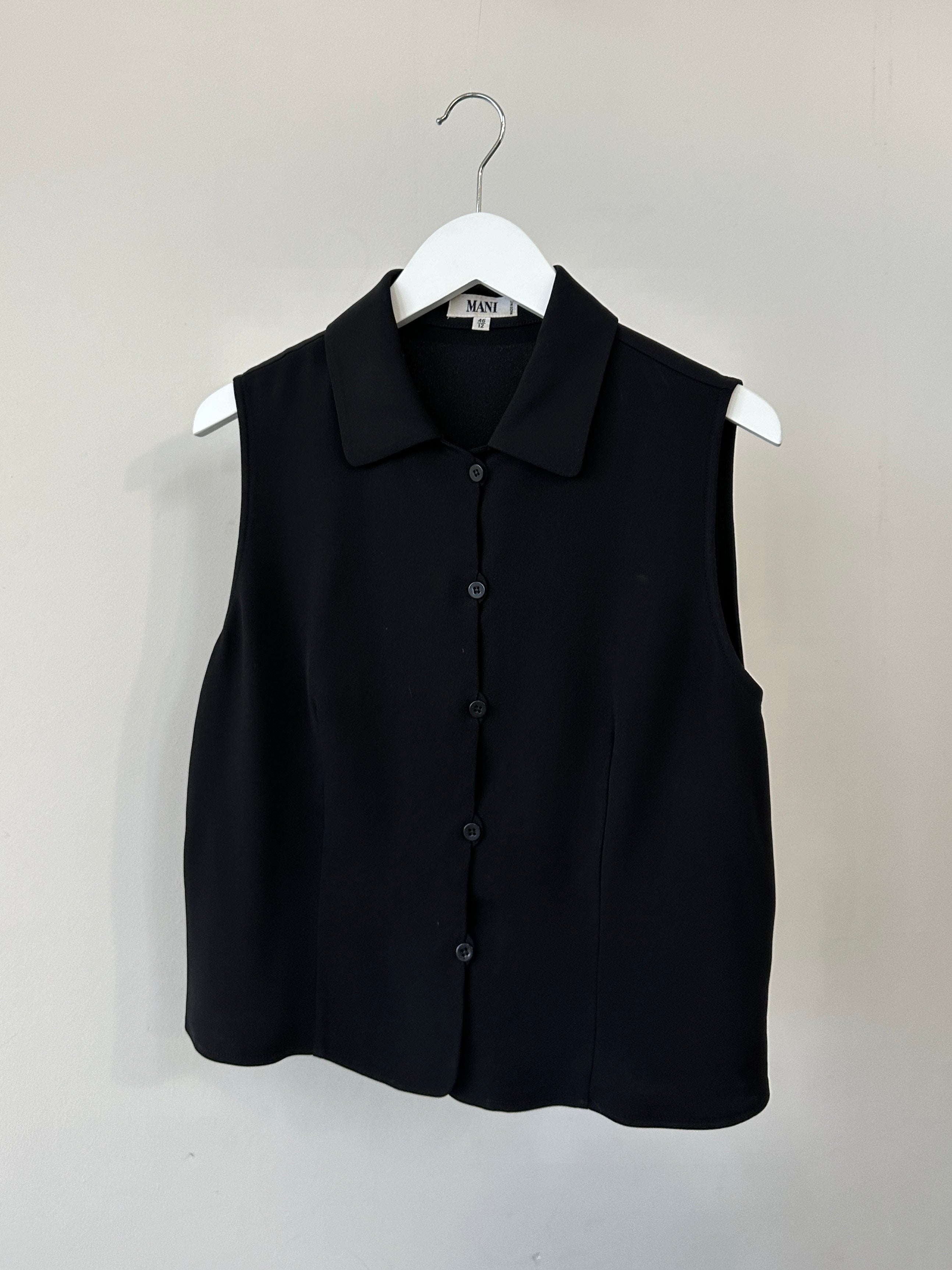 Mani Silk Blend Waistcoat in size S, featuring a tailored fit and smooth silk blend fabric, displayed on a neutral background.