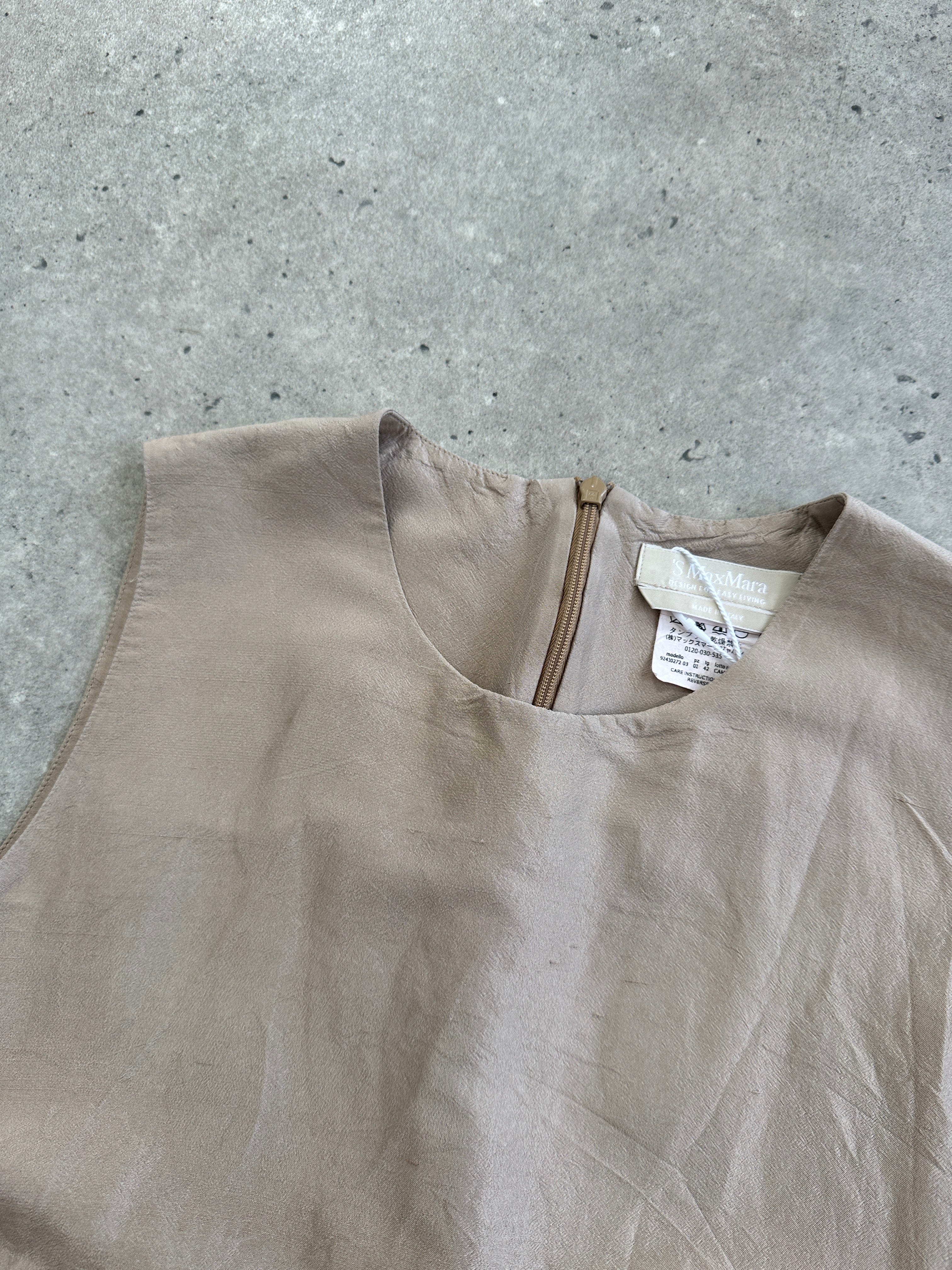 Max Mara ‘S Silk Layered Wide Leg Jumpsuit - S/M - SYLK