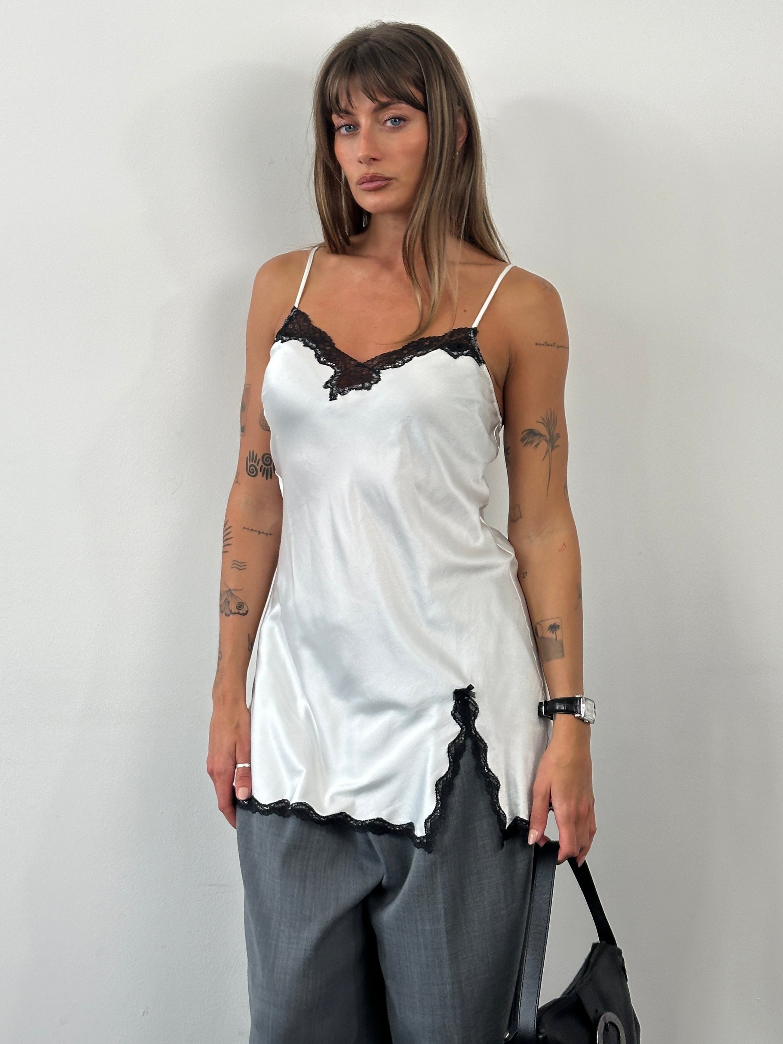 Victoria’s Secret 2000s Satin Lace Slip Dress - M - SYLK