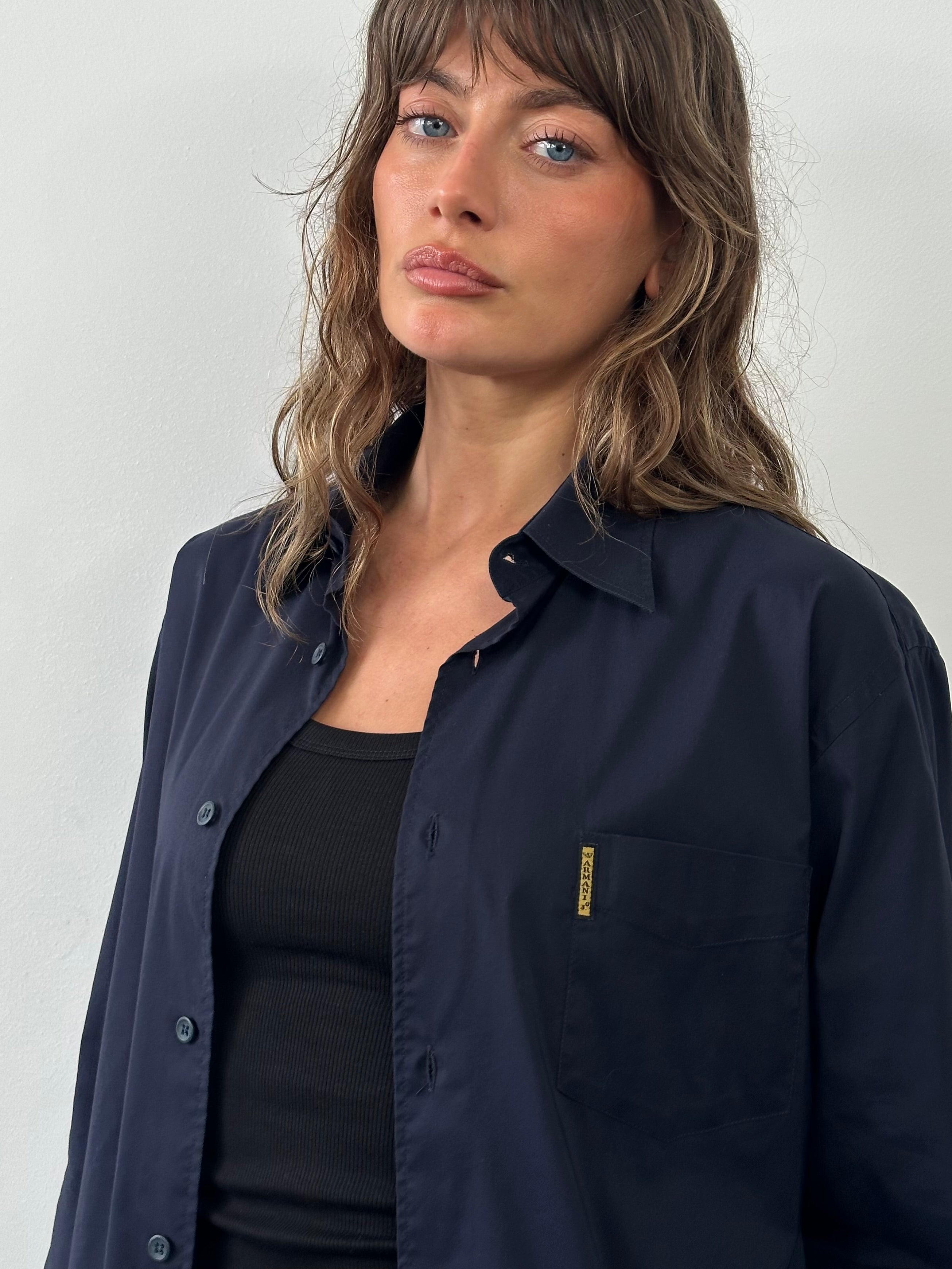 Armani Jeans 2000s Cotton Logo Shirt - M - SYLK