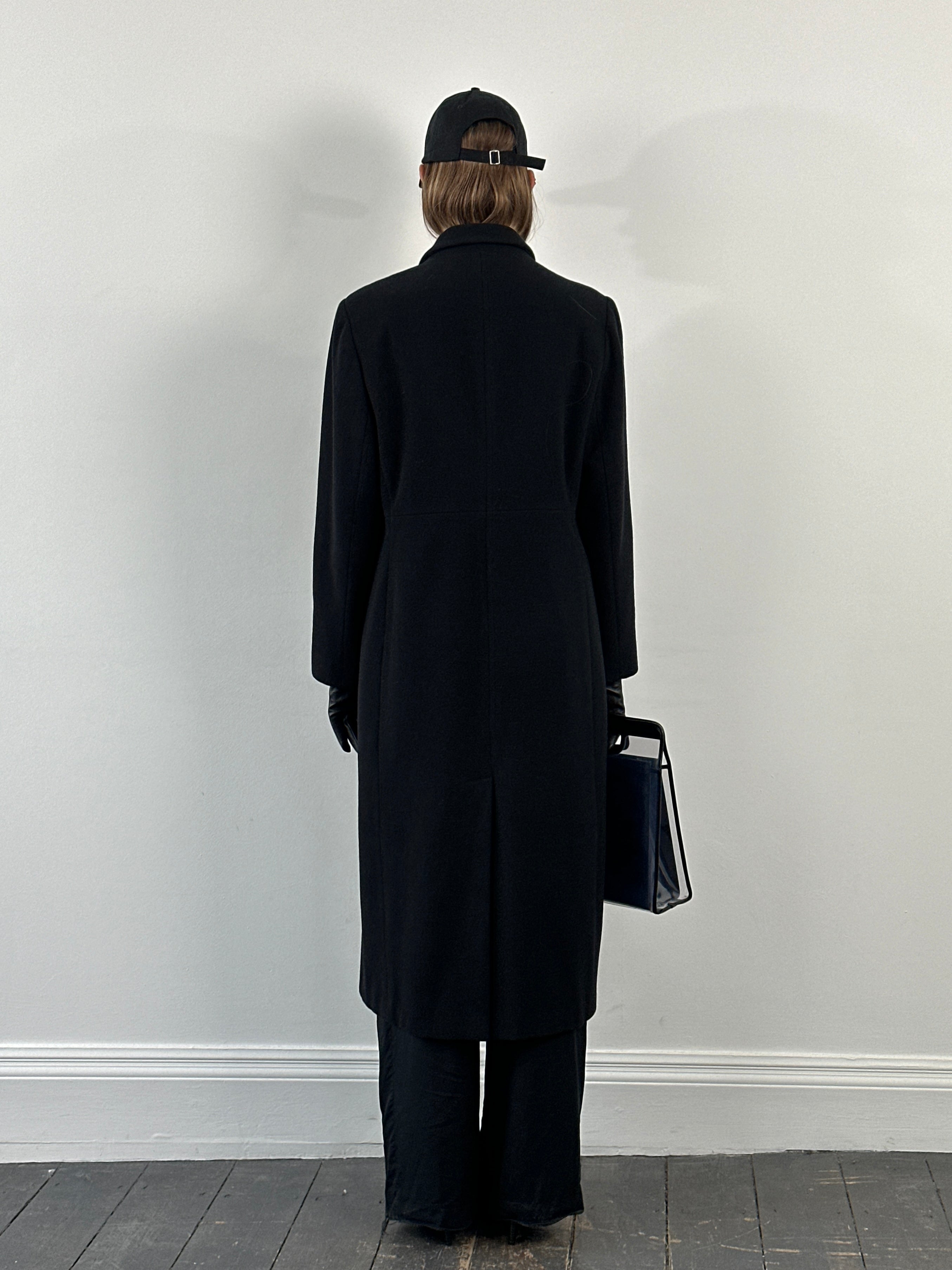 Vintage 1990s Pure Wool Floor Length Coat - M - SYLK