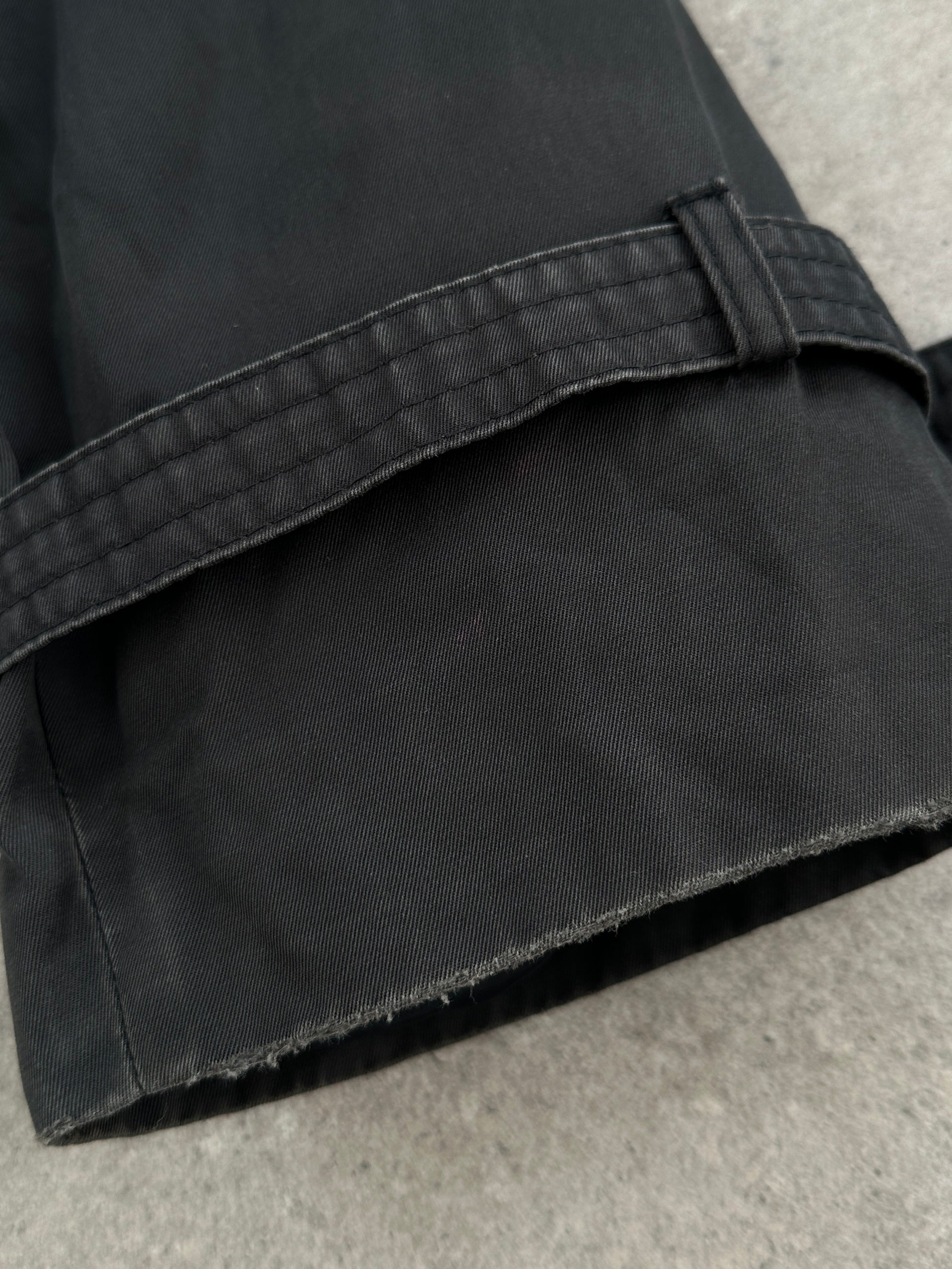 Yves Saint Laurent cotton double-breasted belted coat in XL, featuring a classic design with a tailored fit.