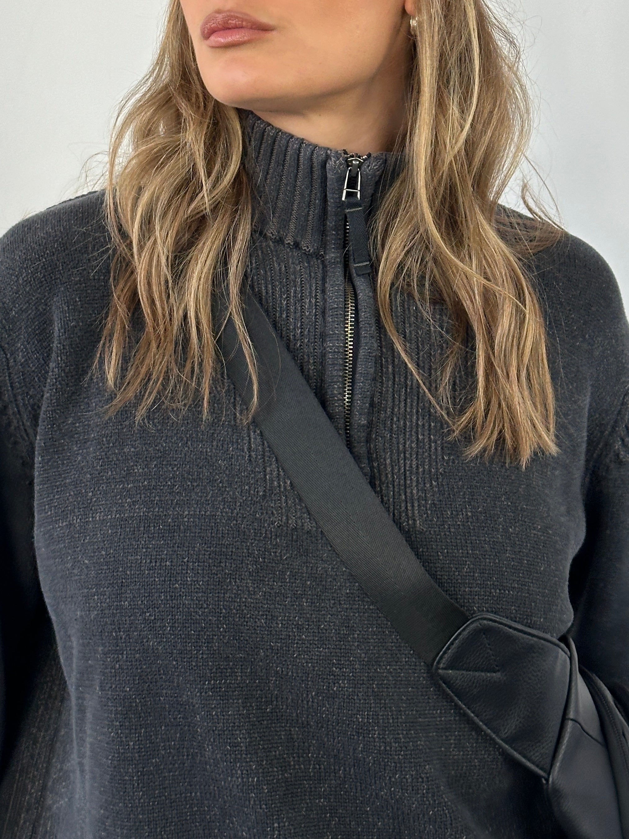 Wrangler Quarter Zip Pure Cotton Jumper - L - SYLK