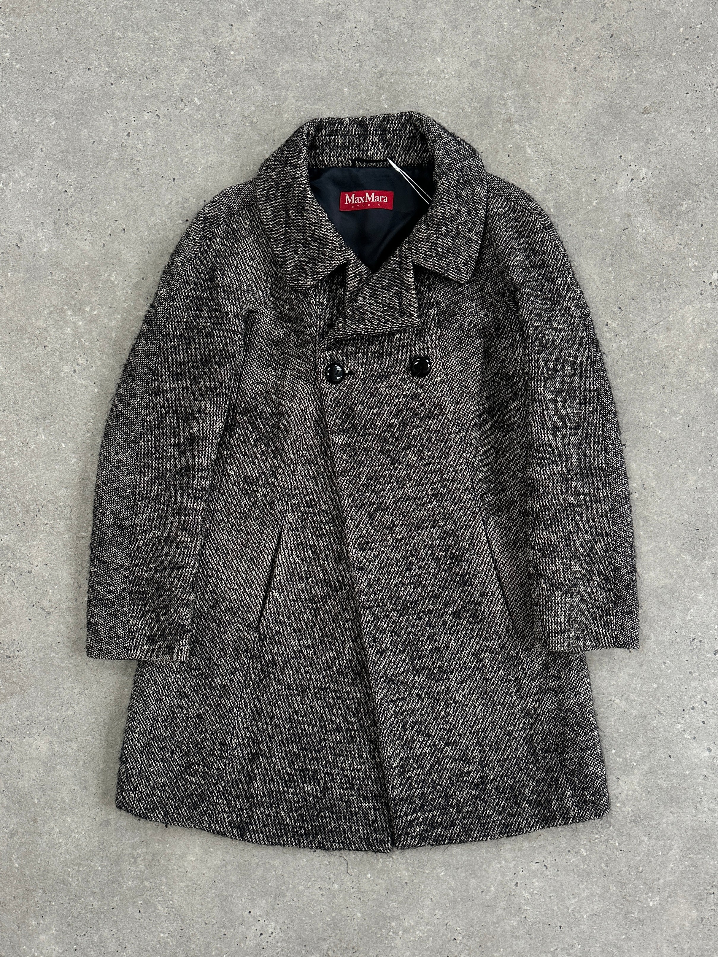 Max Mara Studio Wool Woven Coat - S - SYLK