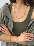 Pierre Cardin Gold Plated Necklace & Bracelet Chain Set - SYLK