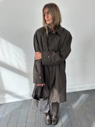 Vintage Concealed Placket Trench Coat - XXL - SYLK