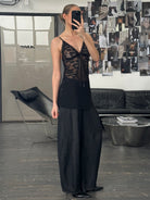 Vintage 1990s Sheer Lace Top - S - SYLK