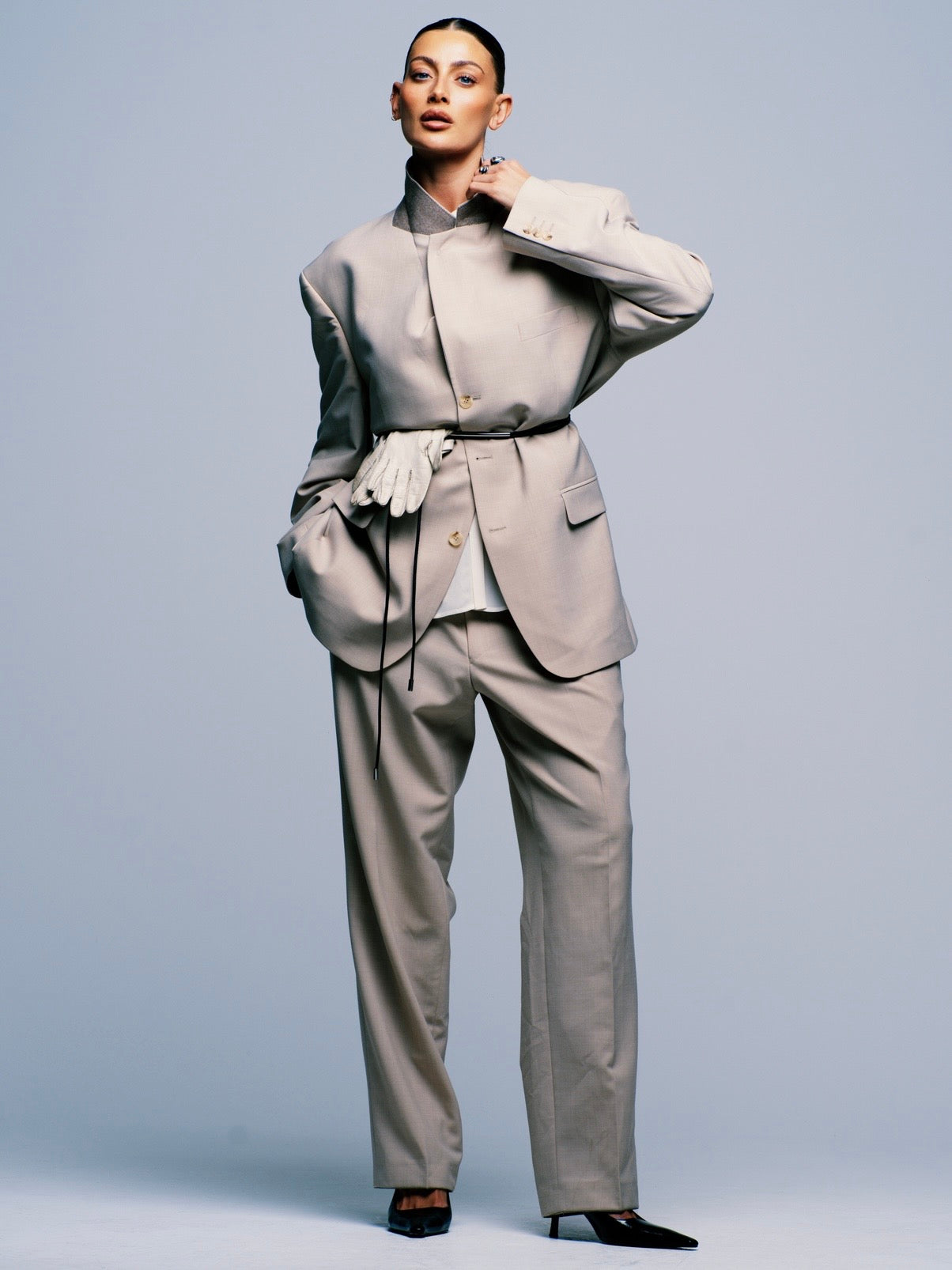 Vintage 1990s Wool Single Breasted Suit - 44R/W38