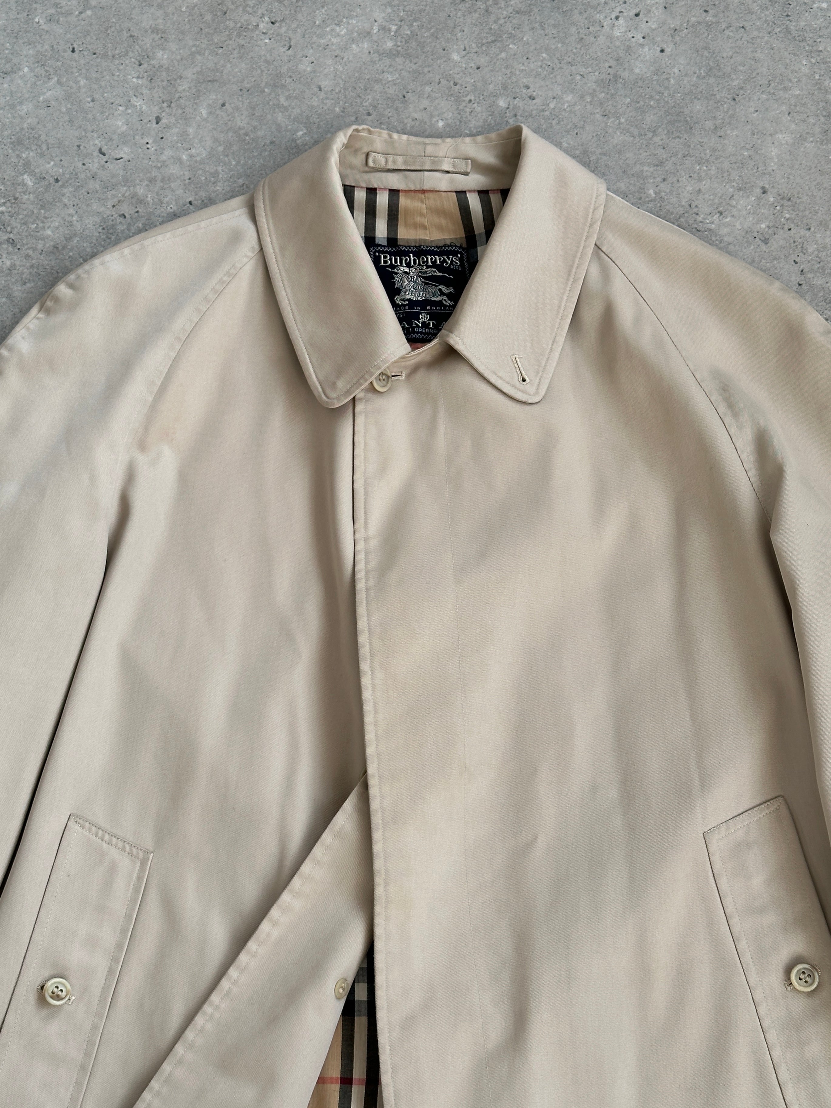 Burberrys 80s Cotton Trench Coat - XL - SYLK