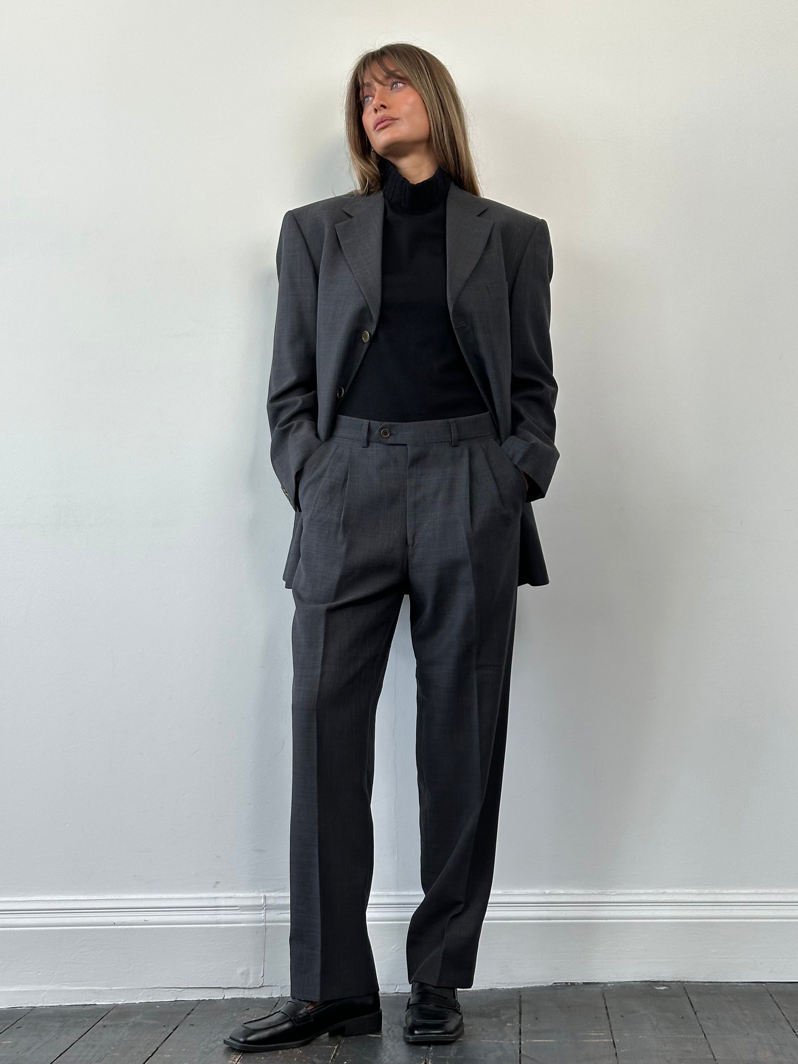 Yves Saint Laurent Wool Single Breasted Suit - 40R/W32 | SYLK