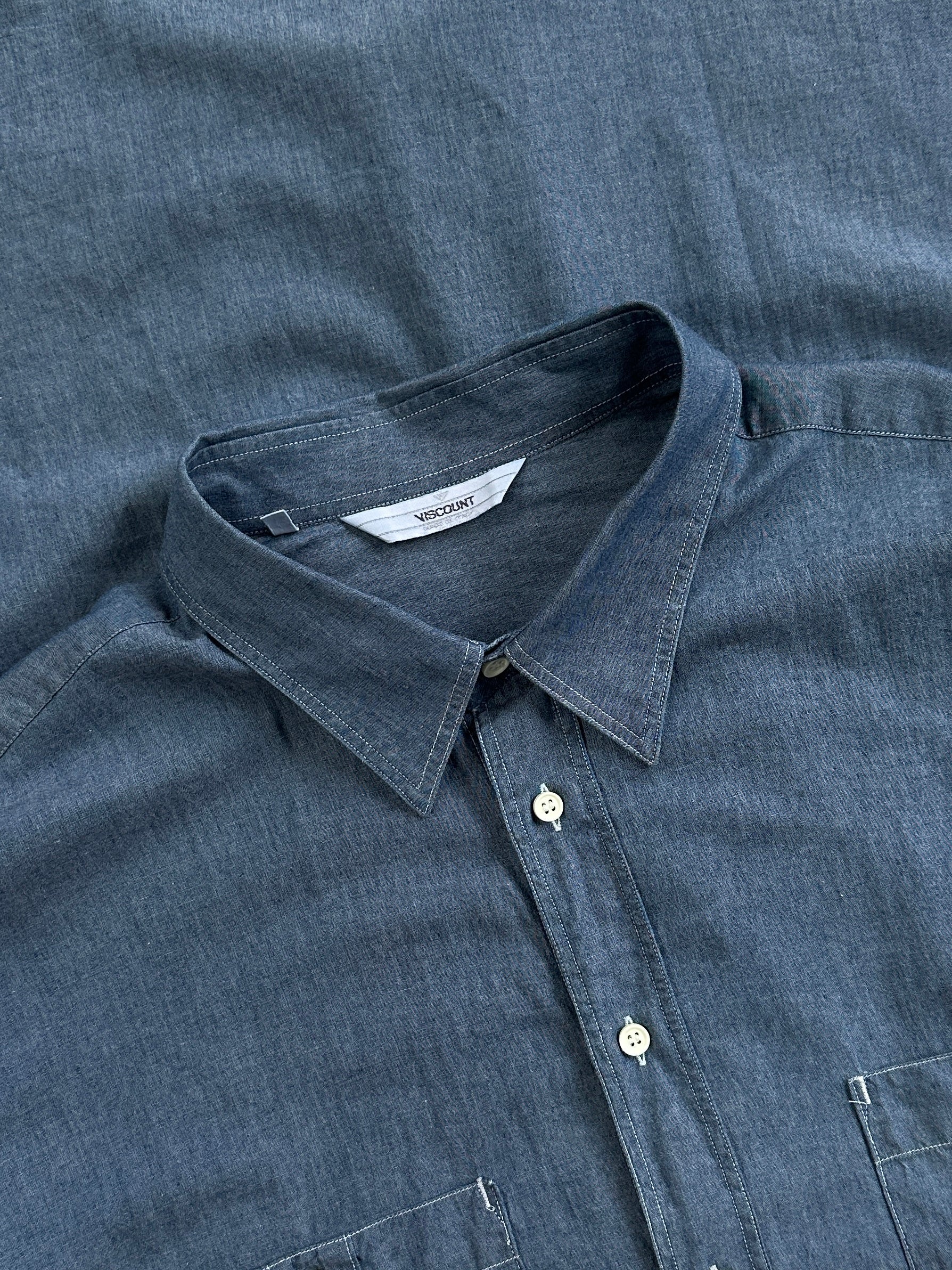 Vintage brand Italian vintage pure cotton shirt in XL size, featuring a classic design with long sleeves and button-front closure.