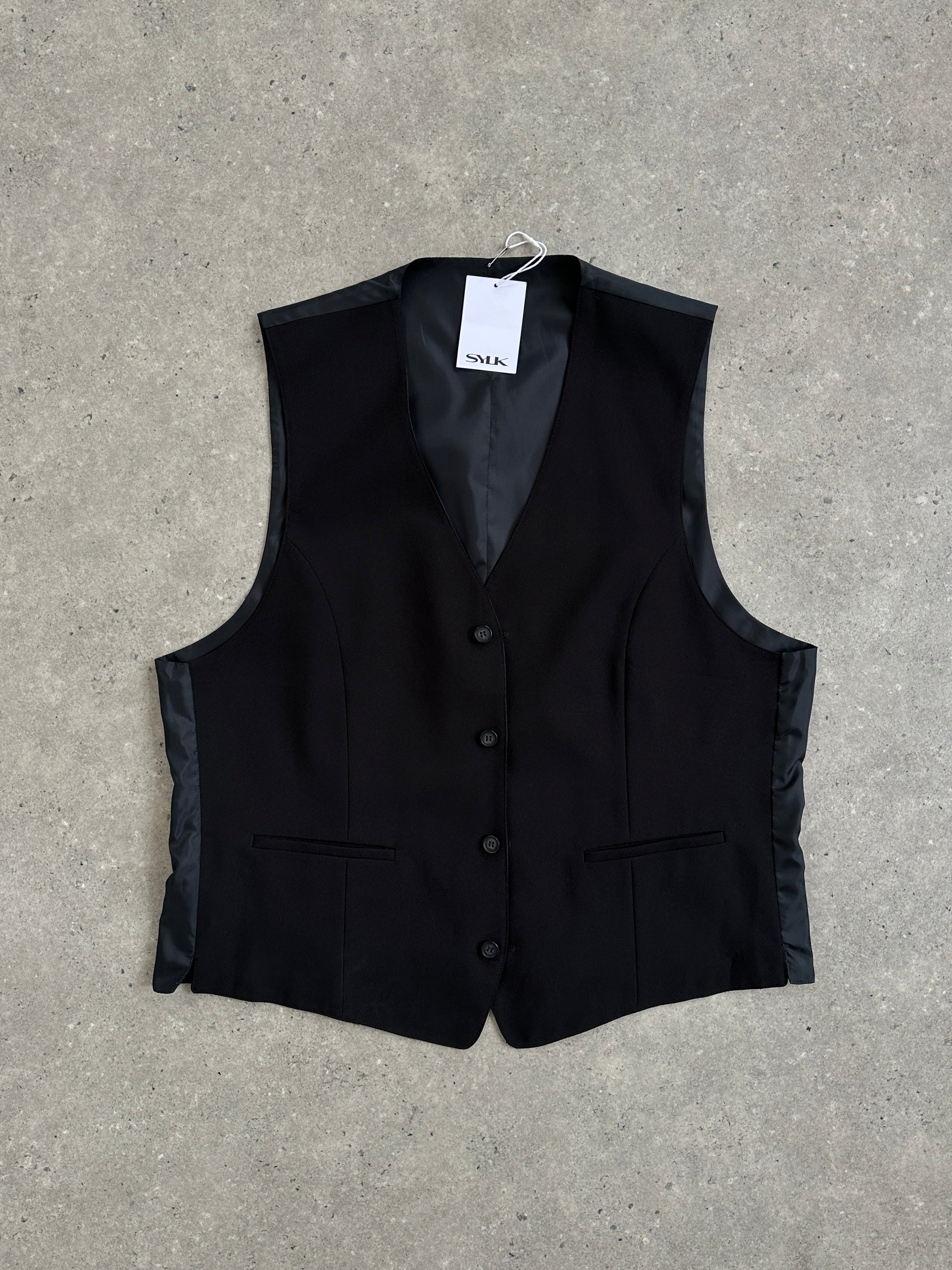 Vinatge Reversible Single Breasted Tailored Waistcoat - XL - SYLK