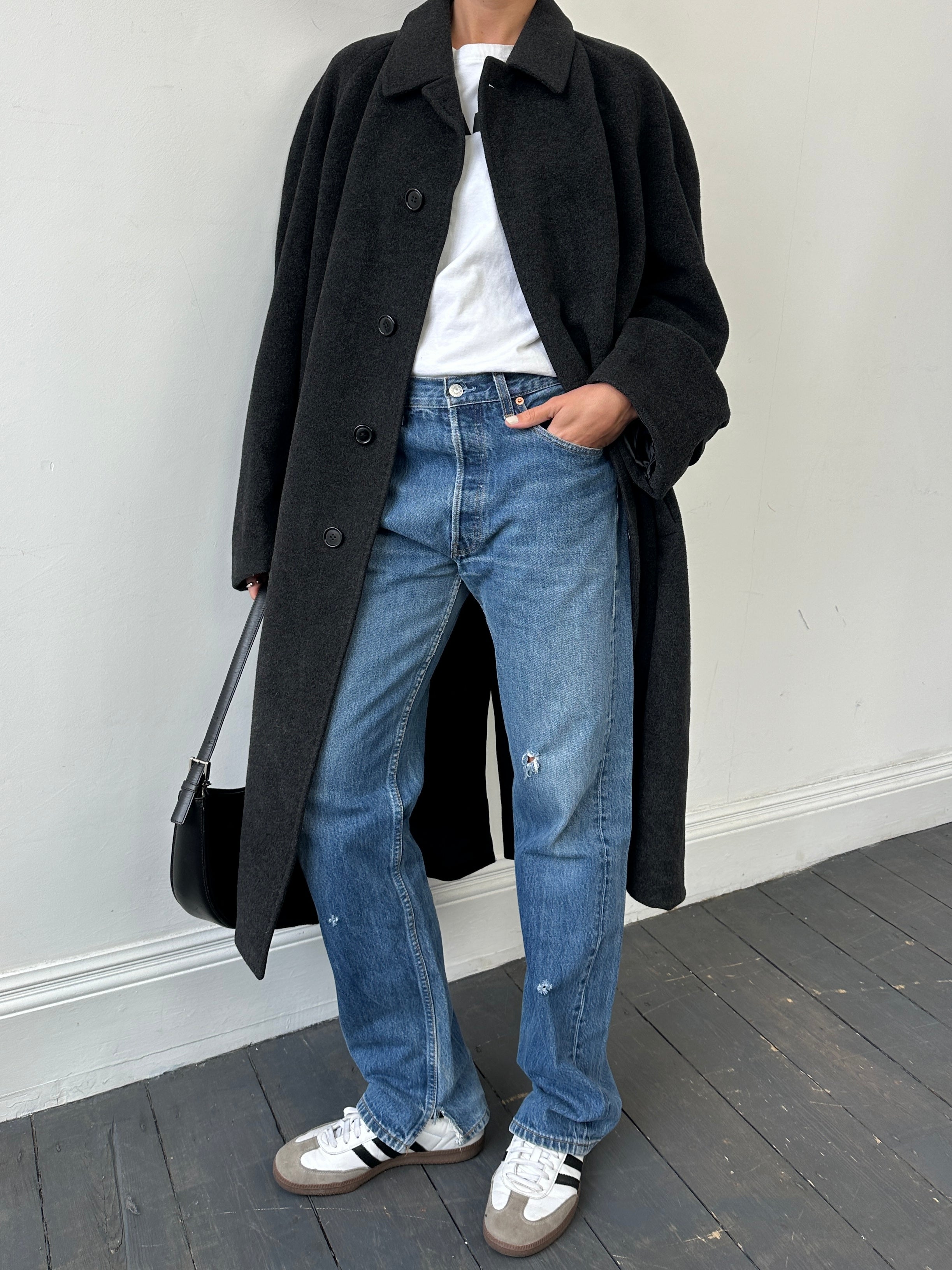 Valentino Pure Wool Concealed Placket Single Breasted Coat - XXL - SYLK