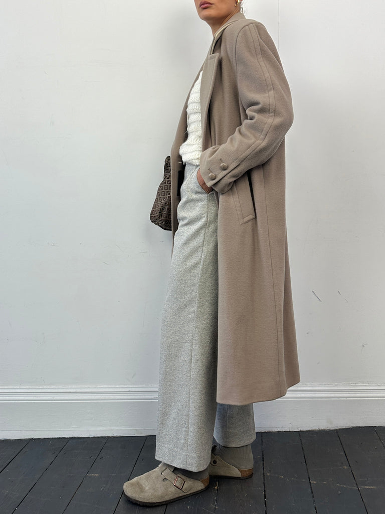 Vintage Wool Cashmere Double Breasted Coat - M - SYLK