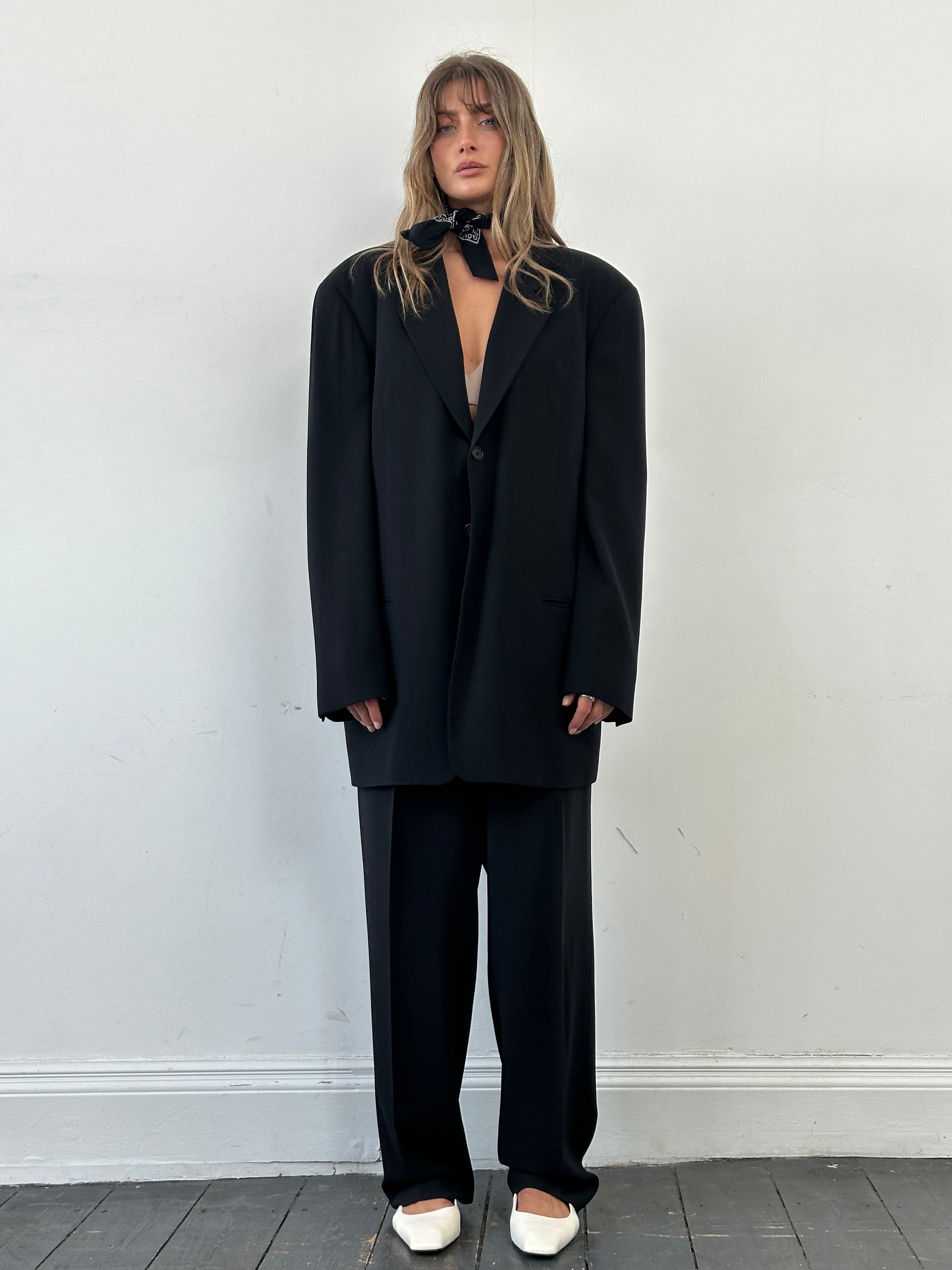 Giorgio Armani 00s Pure Wool Oversized Relaxed Suit - 44R/W36 | SYLK