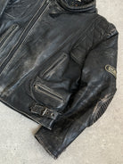 Vintage Motorcycle Distressed Leather Jacket - M/L - SYLK