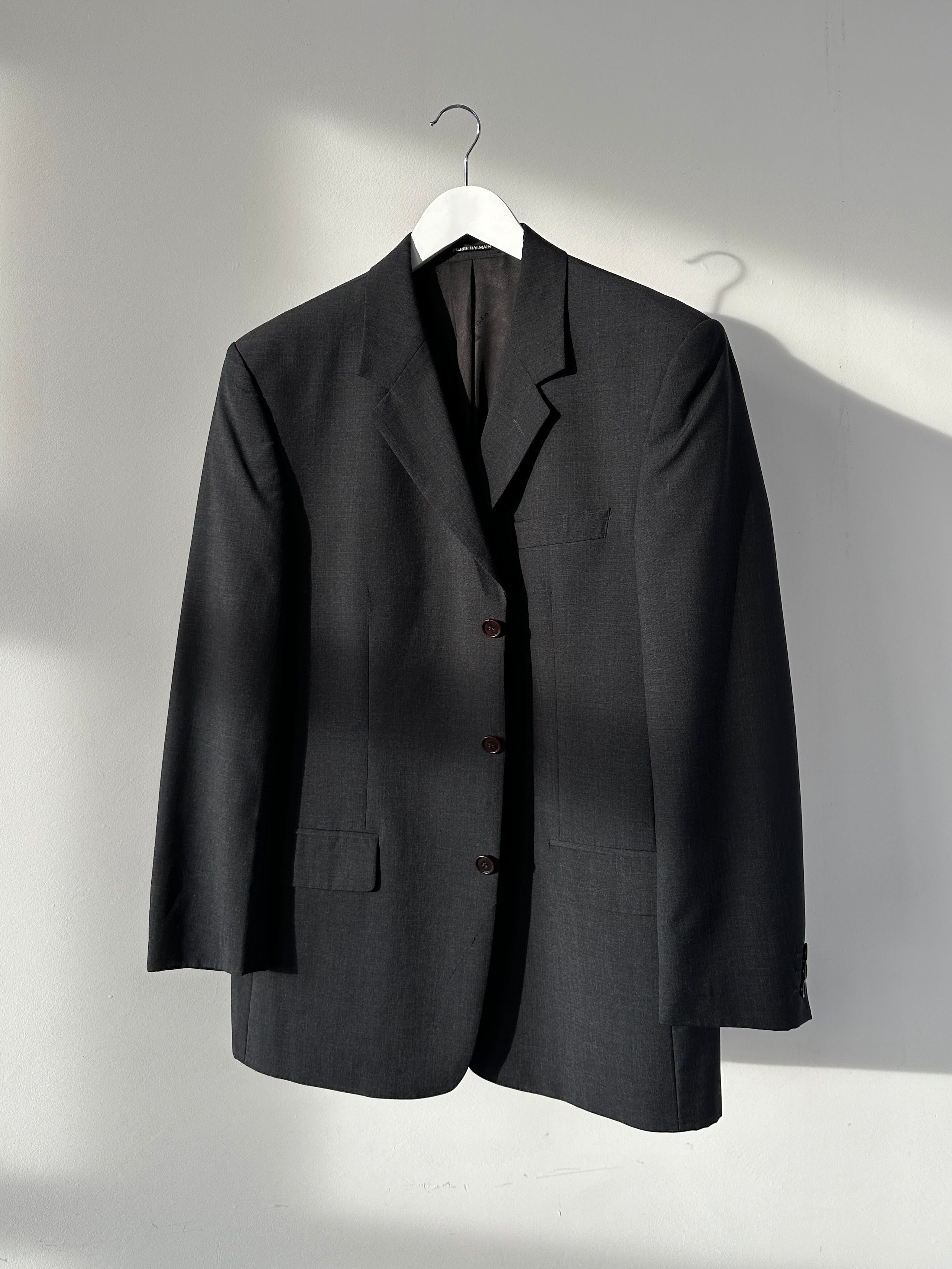 Balmain Single Breasted Wool Blazer - 40R/L - SYLK