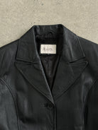 Vintage 1990s Floor Length Leather Trench Coat - S/M - SYLK