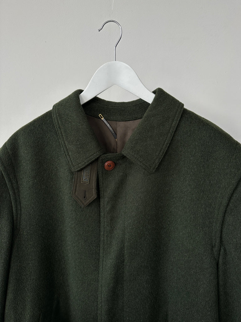 Vintage Wool Concealed Placket Single Breasted Coat - XL - SYLK