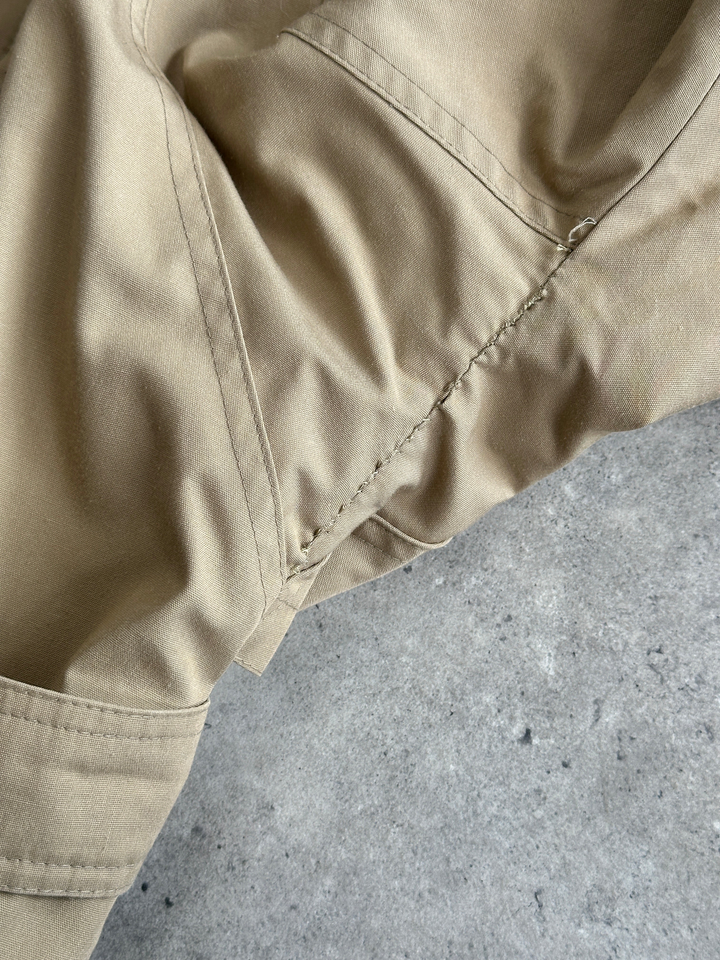 Vintage Cotton Double Breasted Belted Trench Coat - XL - SYLK