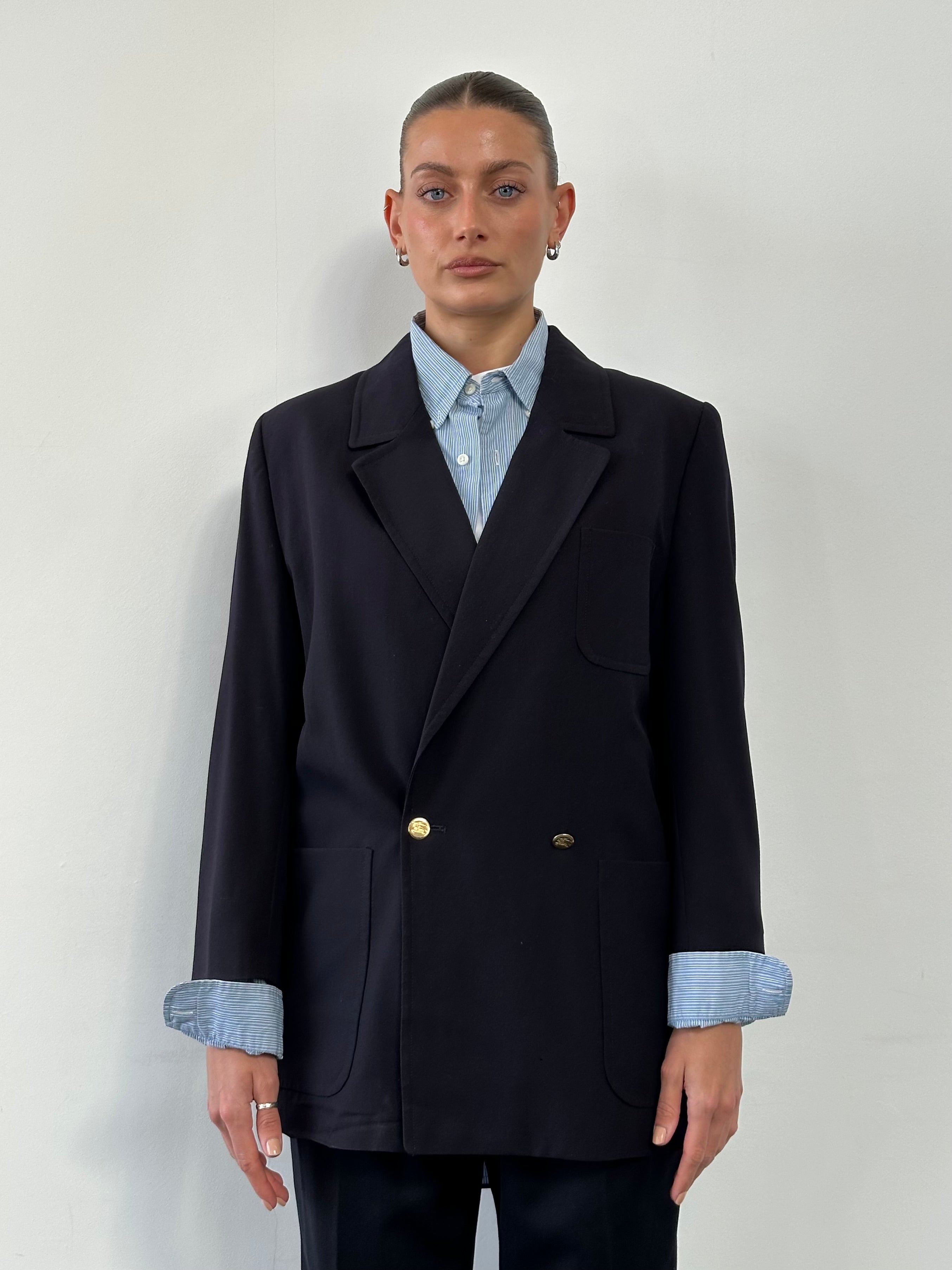 Burberry Pure Wool Bespoke Button Blazer - M - SYLK