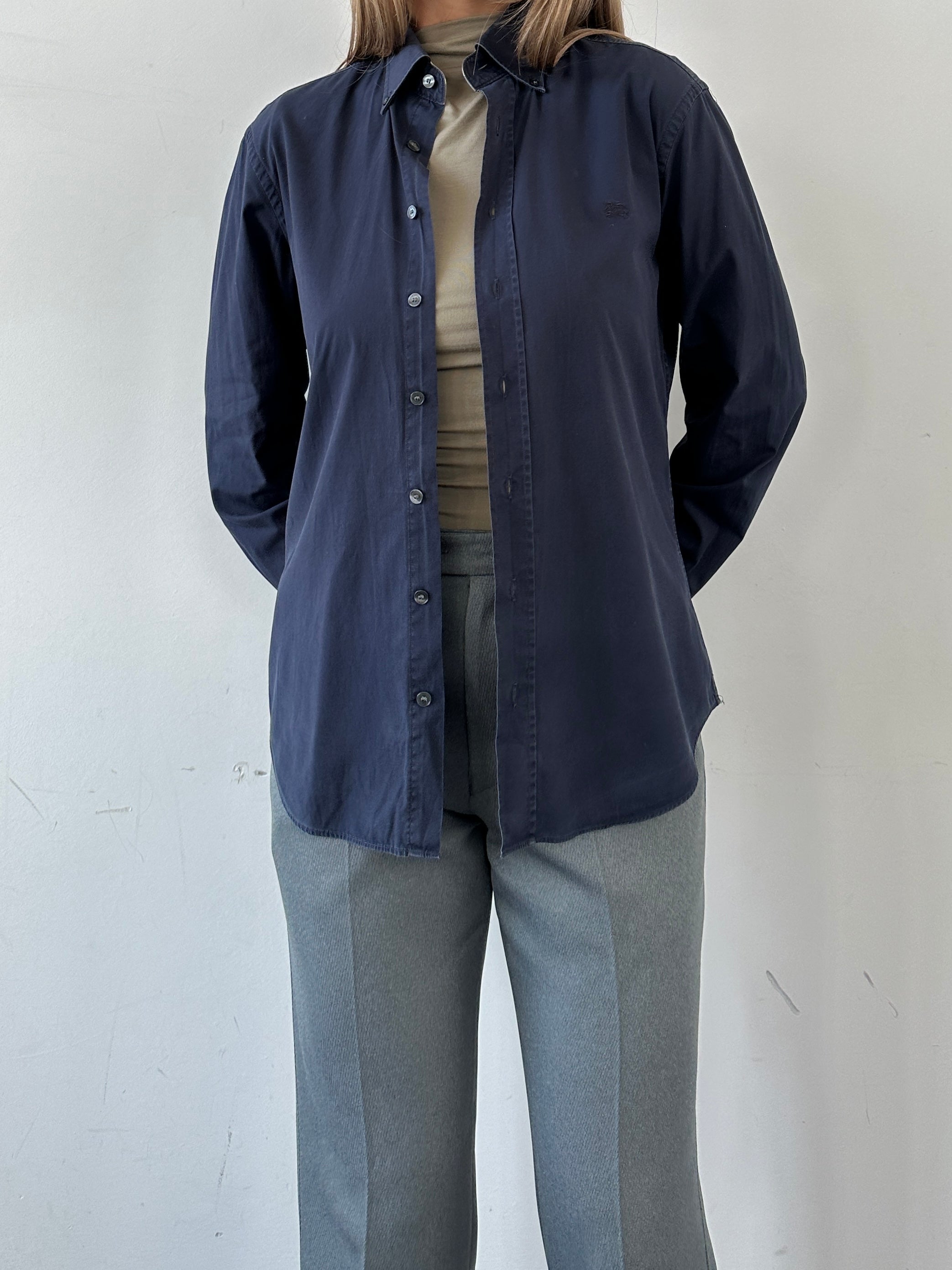 Burberry Cotton Logo Shirt - S/M - SYLK