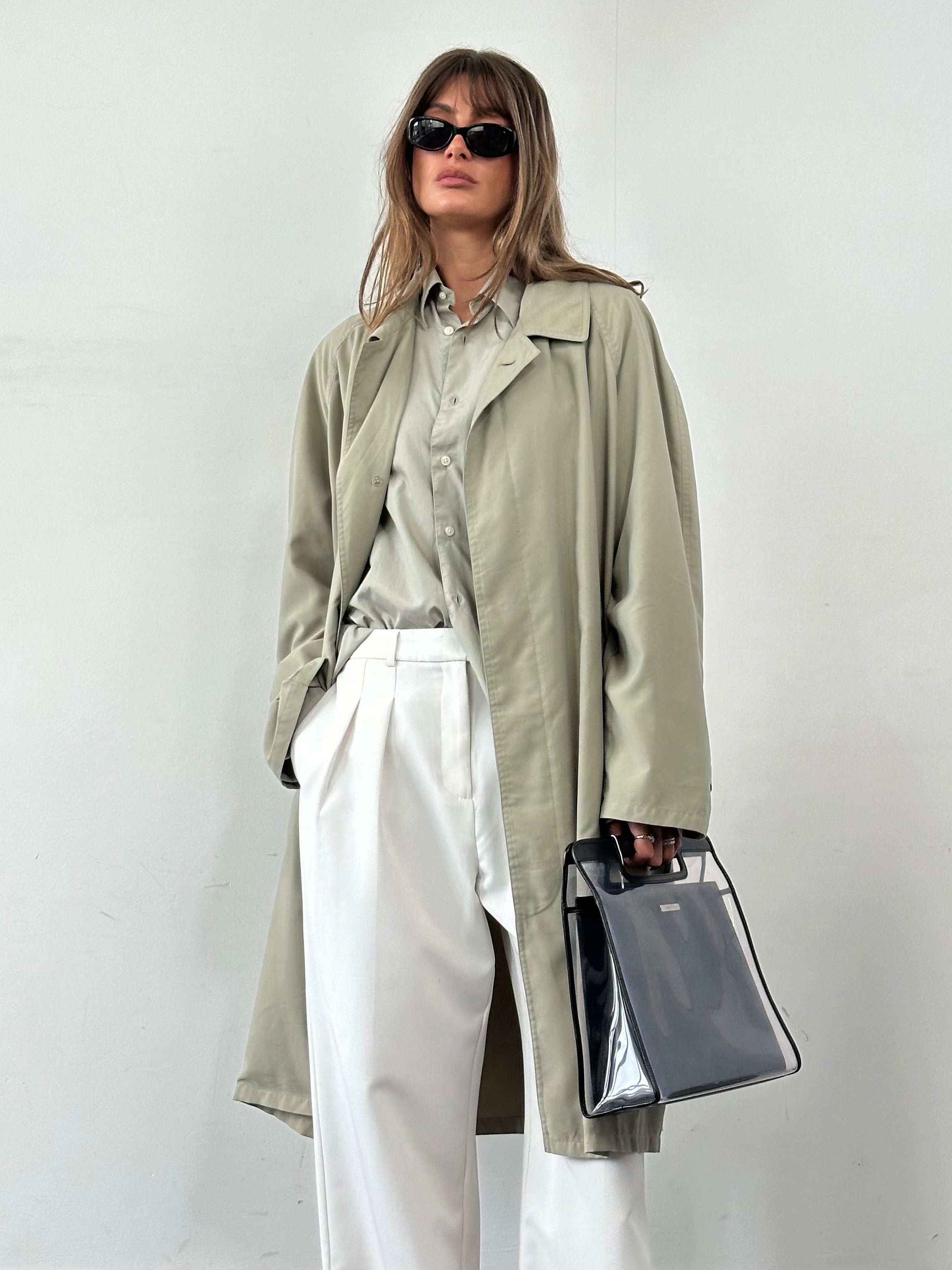 Missoni lightweight trench coat with concealed placket in XXL size, featuring a stylish, modern design and classic trench silhouette.