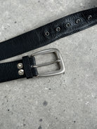 Italian Vintage Chrome Leather Belt - W34-36 - SYLK