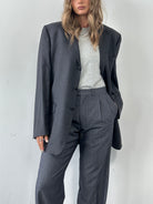 Jaeger Single Breasted Pure Wool Blazer - 42R/L - SYLK