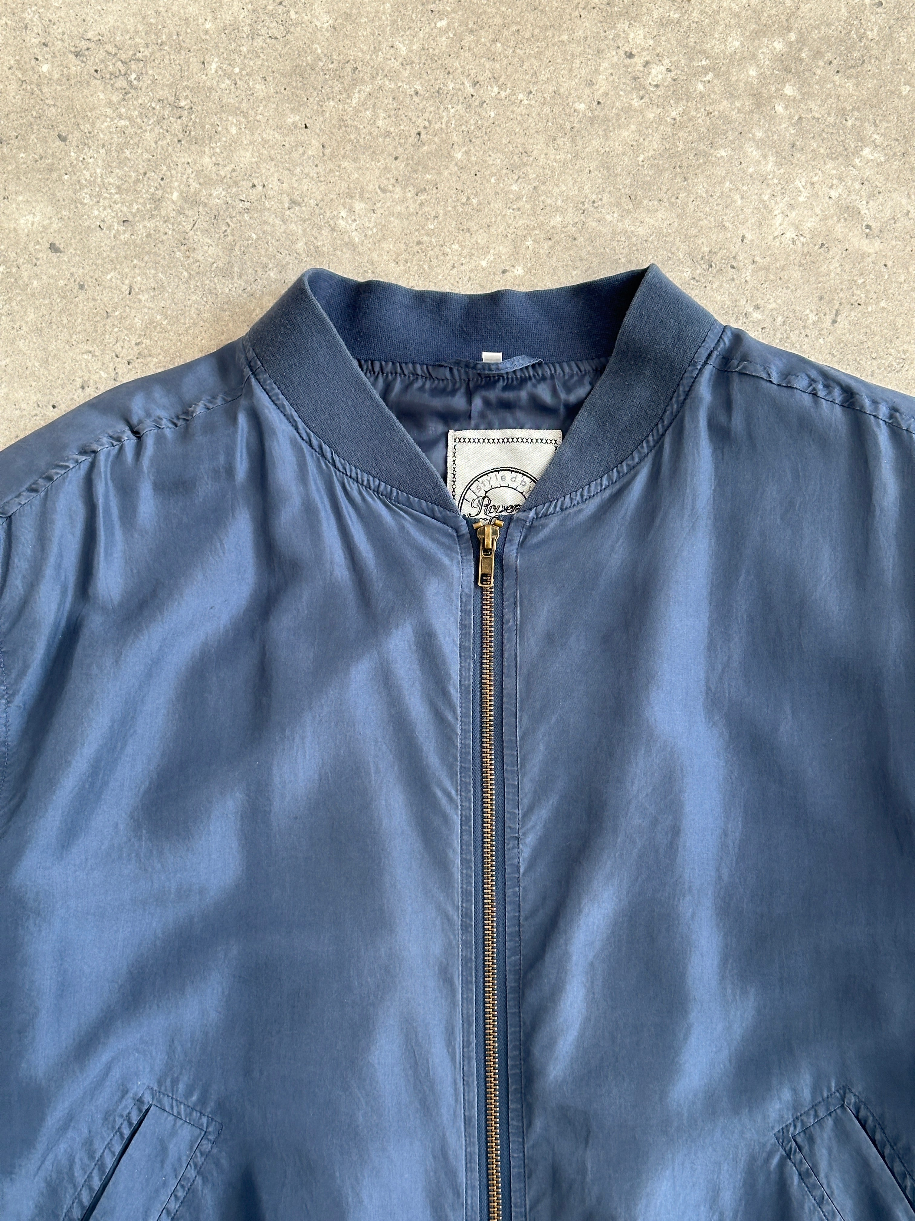 Vintage 90s pure silk bomber jacket in size large, featuring classic design and smooth fabric, by Vintage brand.