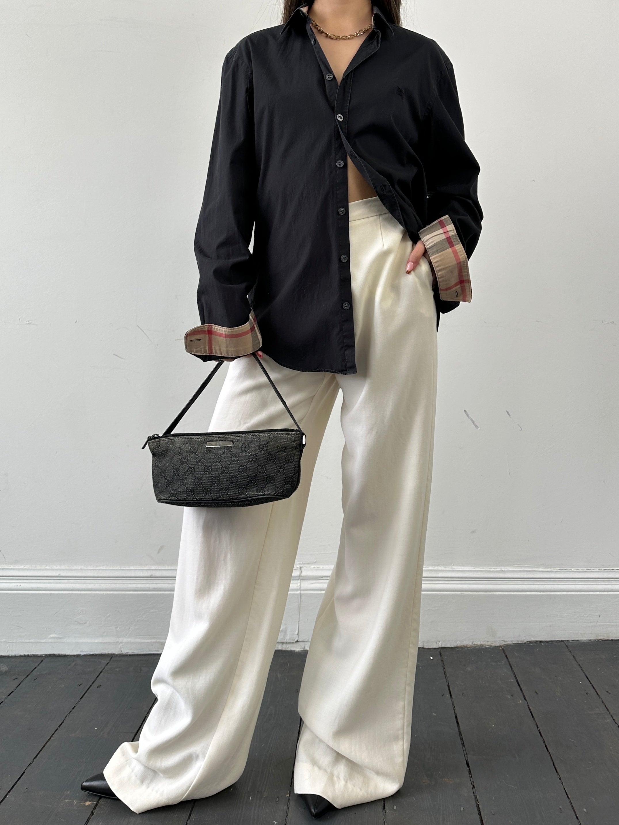 Burberry Brit Nova Check Embroidery Logo Shirt - XS - SYLK