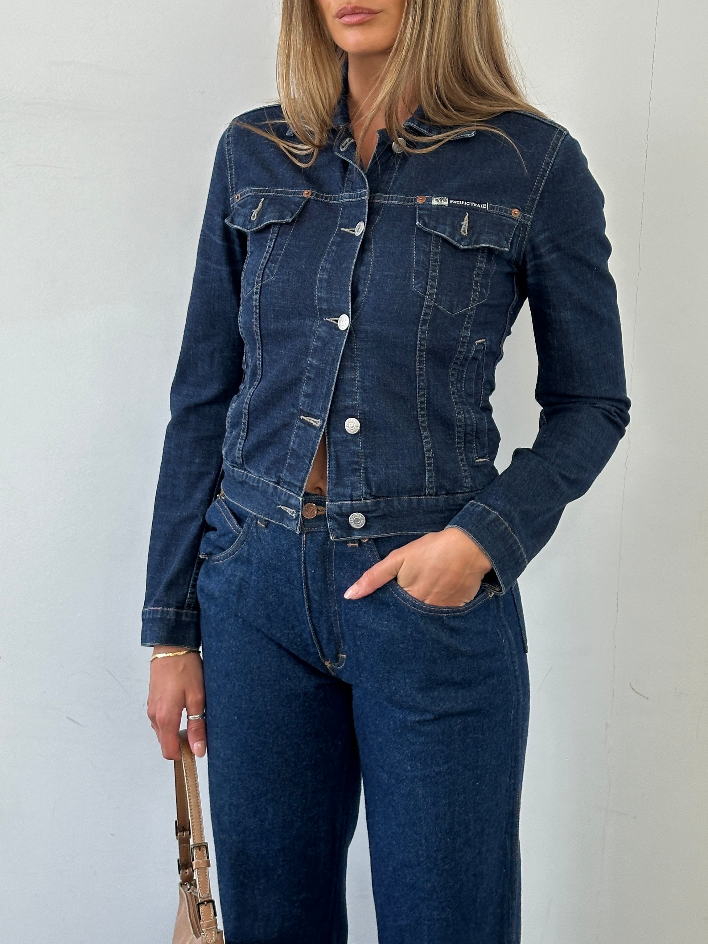 Vintage Fitted Denim Jacket - XS/S - SYLK