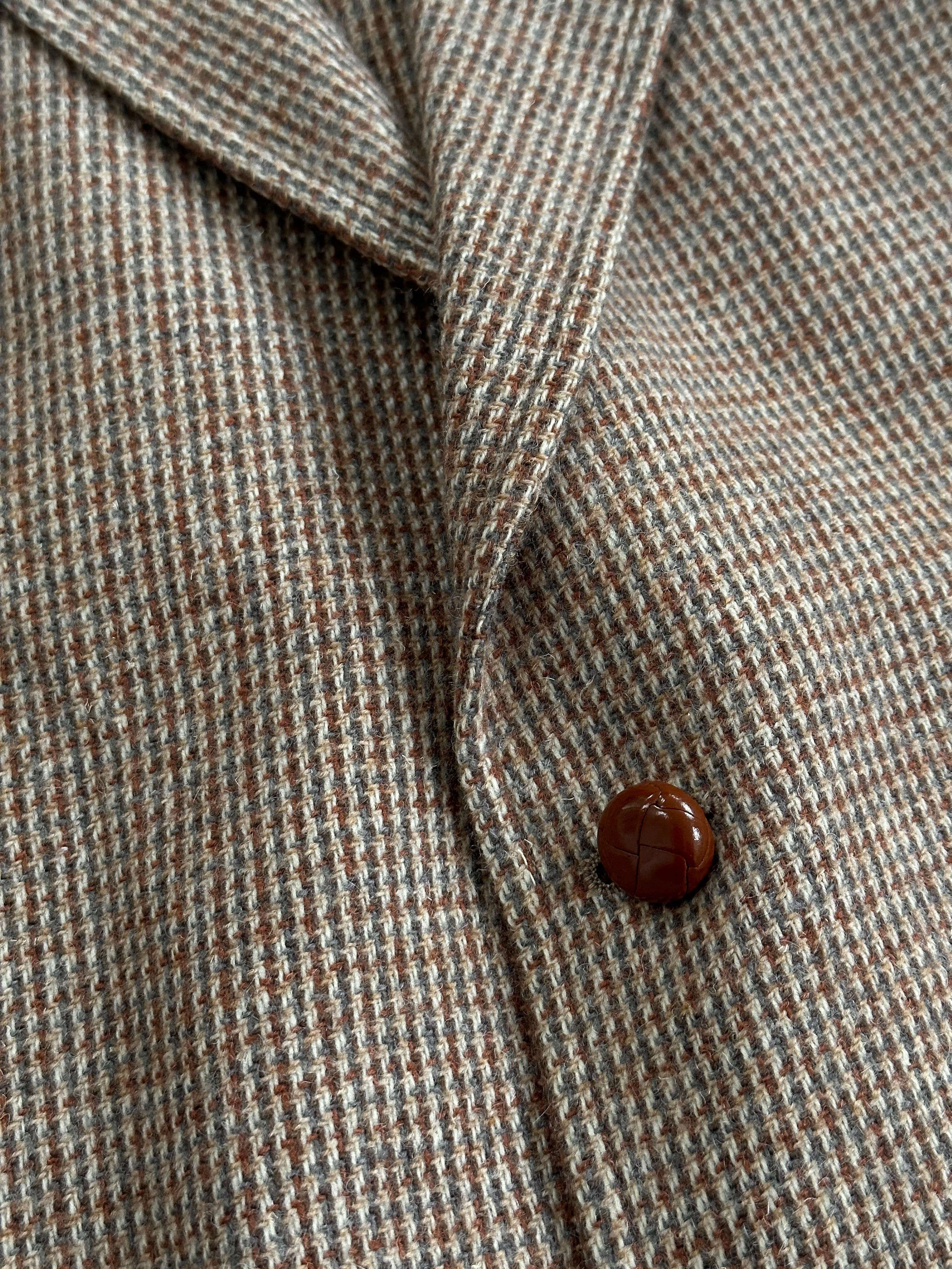 Pendleton 80s tweed virgin wool single-breasted blazer in XL, featuring classic tailored fit and textured fabric.