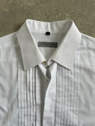 Vintage Pleated Tuxedo Dress Shirt - XL/XXL - SYLK