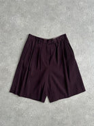 Emporio Armani Wool High Waisted Tailored Shorts - W26 - SYLK