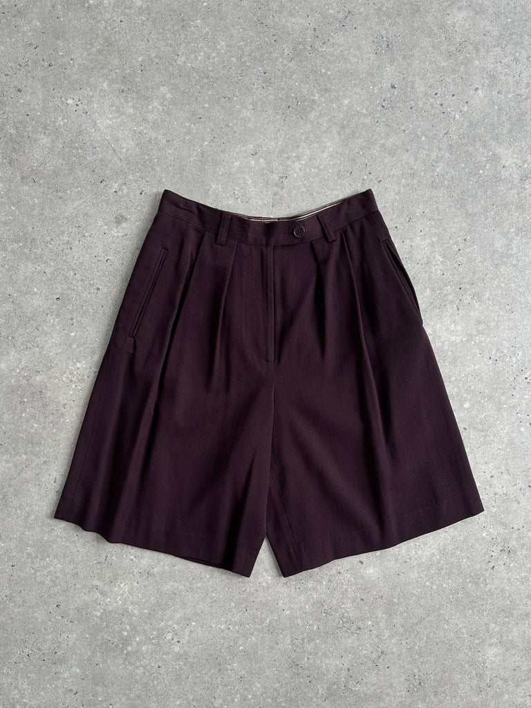 Emporio Armani Wool High Waisted Tailored Shorts - W26 - SYLK