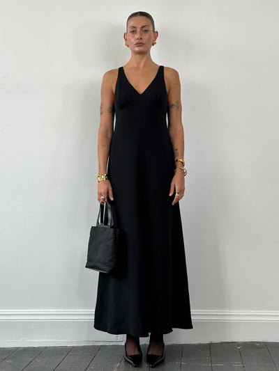 Armani Collezioni A-line Pure Silk Maxi Dress - M/L - SYLK