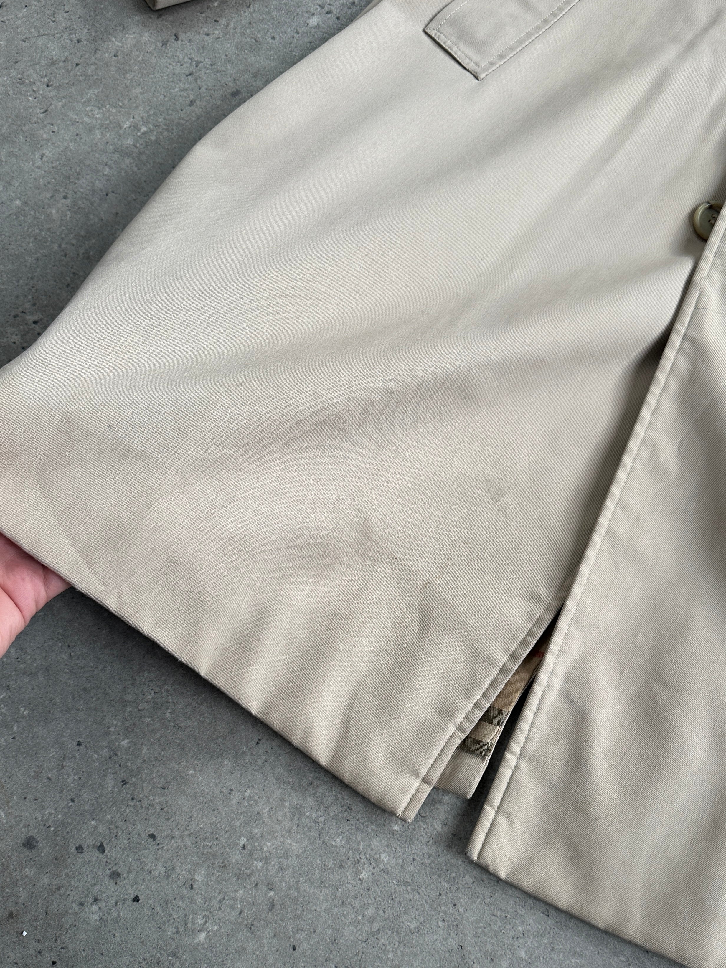 Burberrys 80s Cotton Trench Coat - XL - SYLK