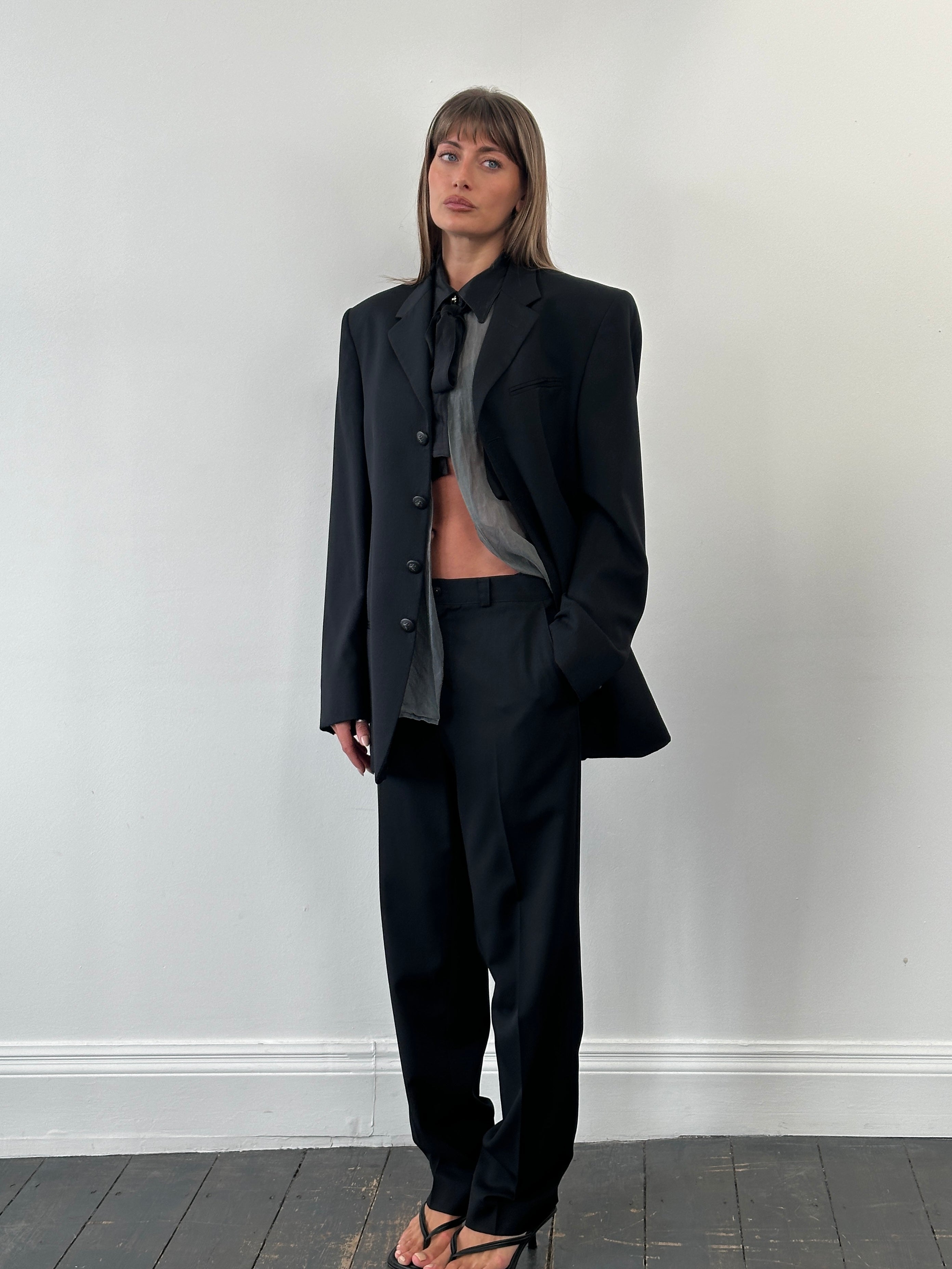 Gianni Versace Versus 1990s Pure Virgin Wool Single Breasted Suit – 40R/W32 - SYLK