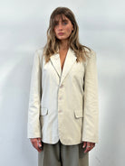 Vintage Cotton Single Breasted Blazer - L - SYLK