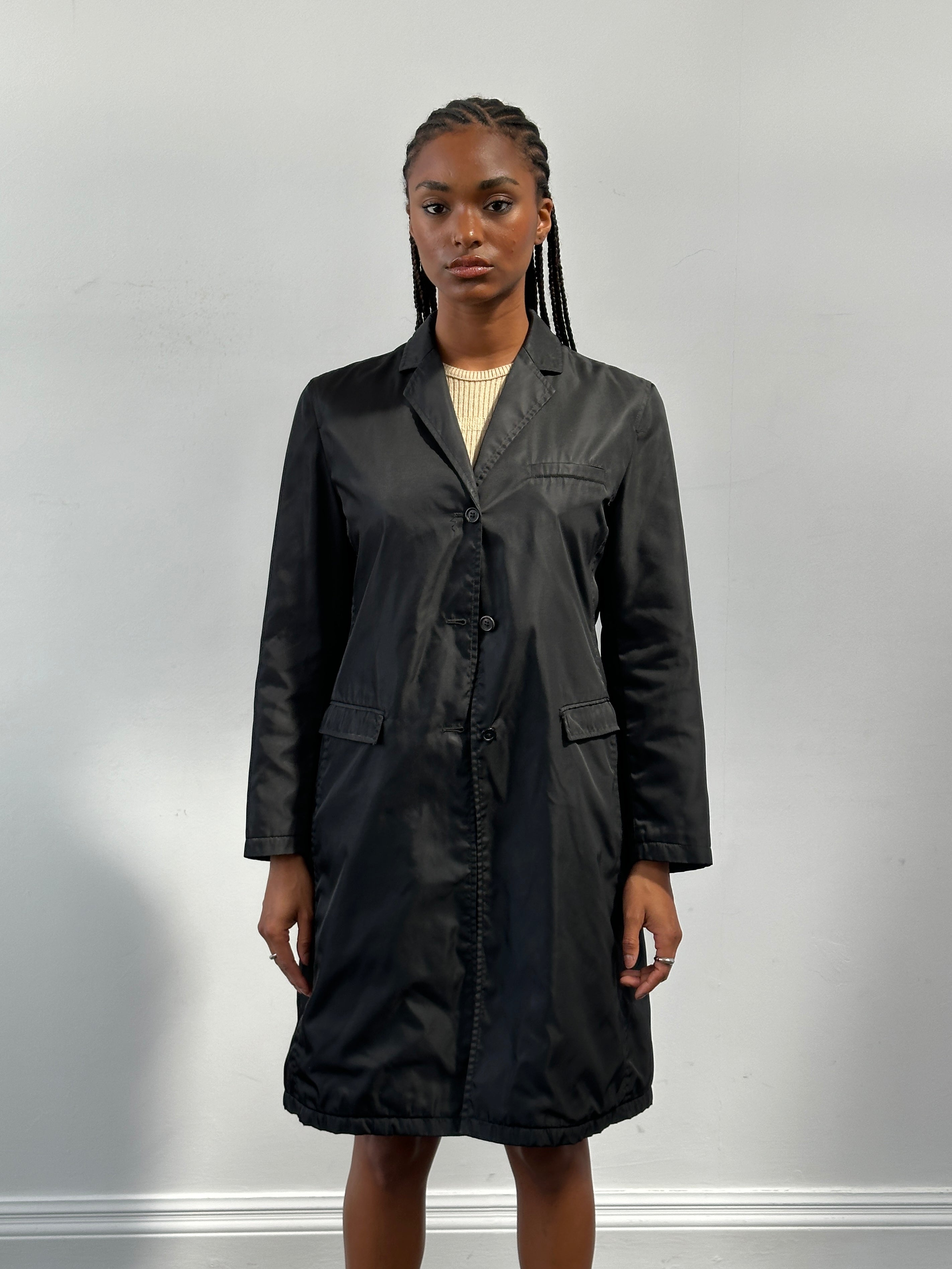 Prada 2000s Nylon Trench Coat - XS/S - SYLK