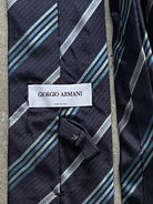 Giorgio Armani 1990s Pure Silk Diagonal Striped Tie - SYLK