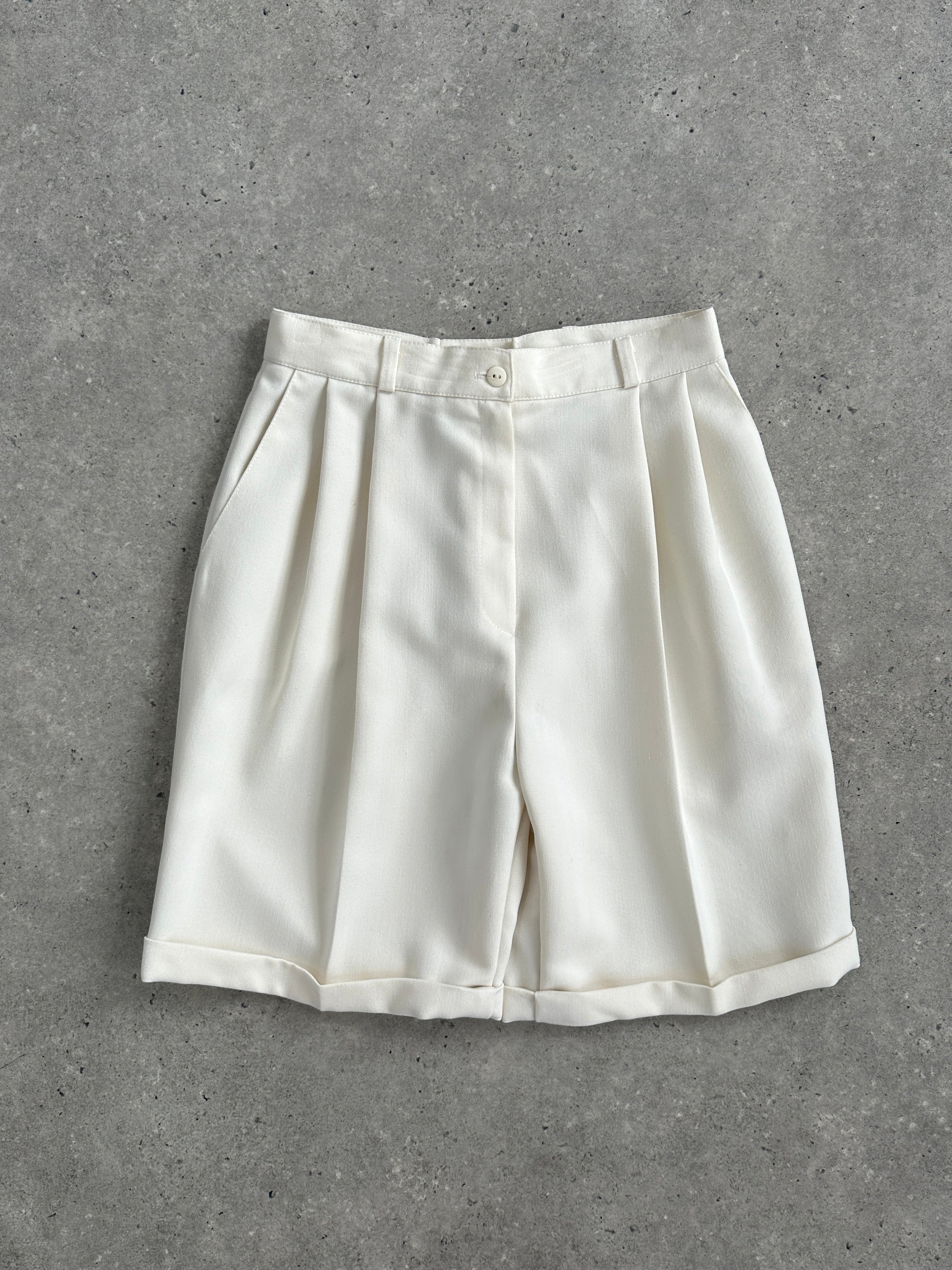 Vintage High Waisted Long Tailored Shorts - W28 - SYLK