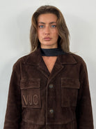 Rental Versace Suede Logo Jacket - SYLK
