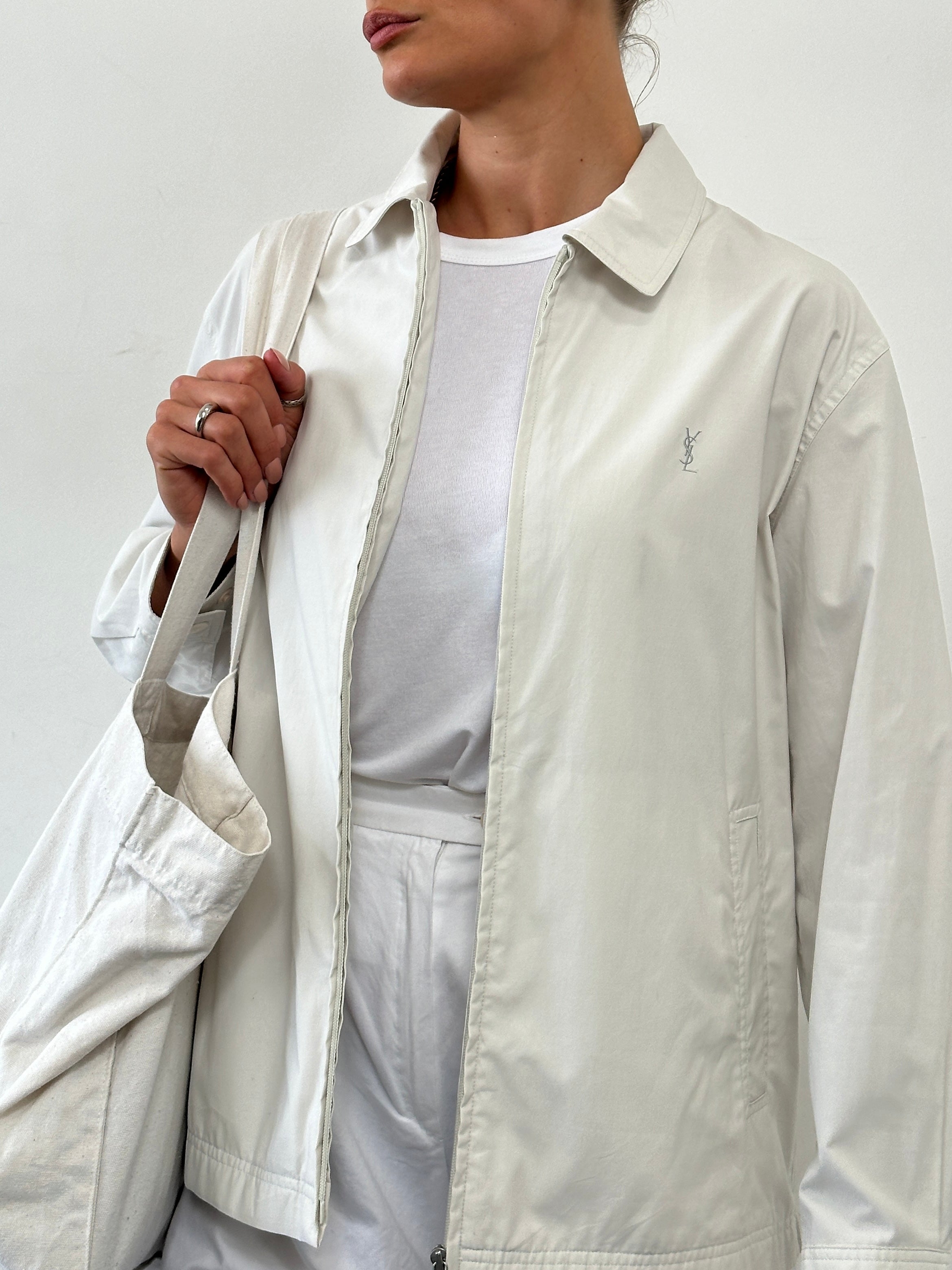 Yves Saint Laurent Logo Bomber Jacket - M/L | SYLK