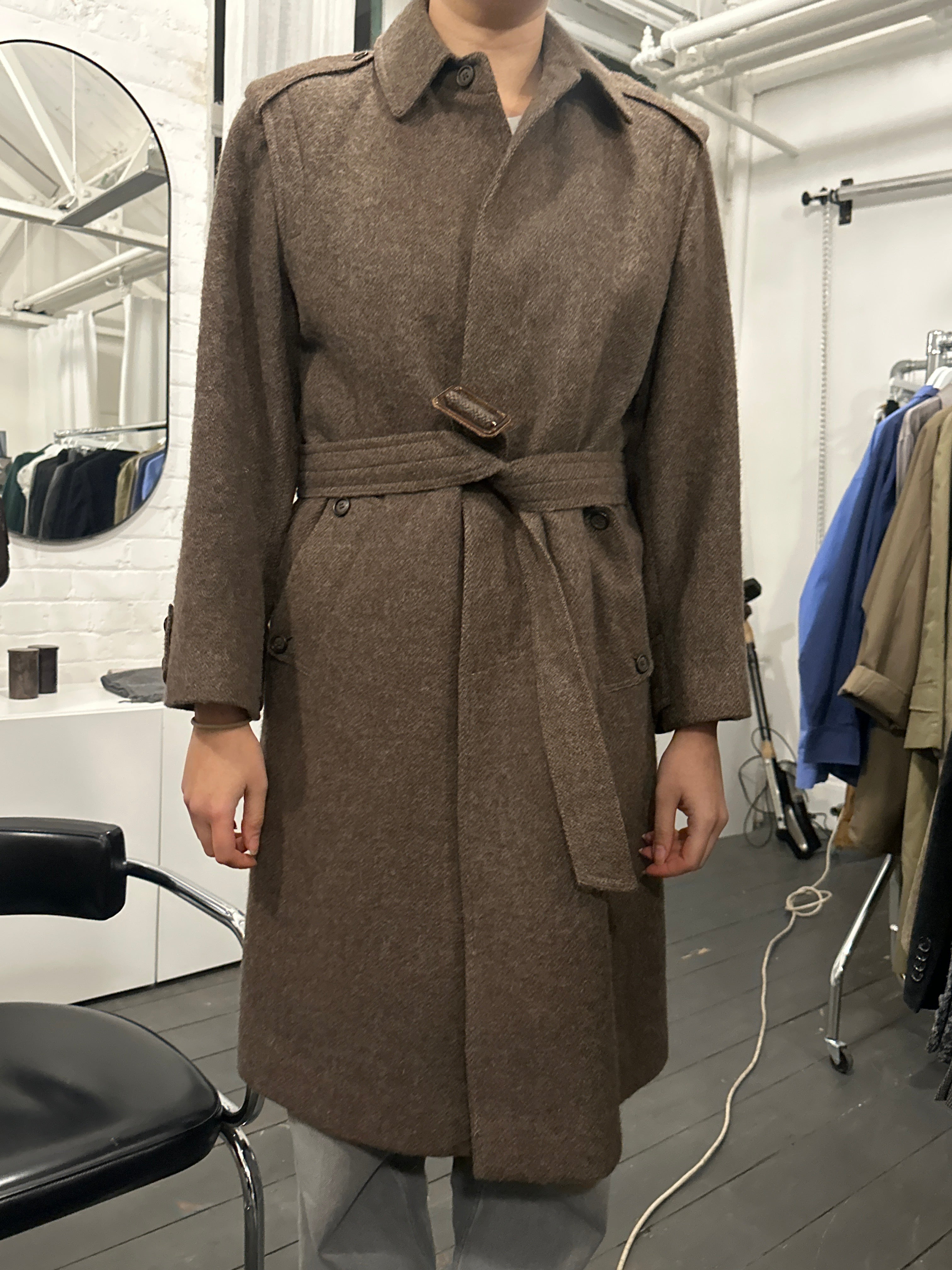 Alibi vintage wool coat brown - L  SYL32 - SYLK