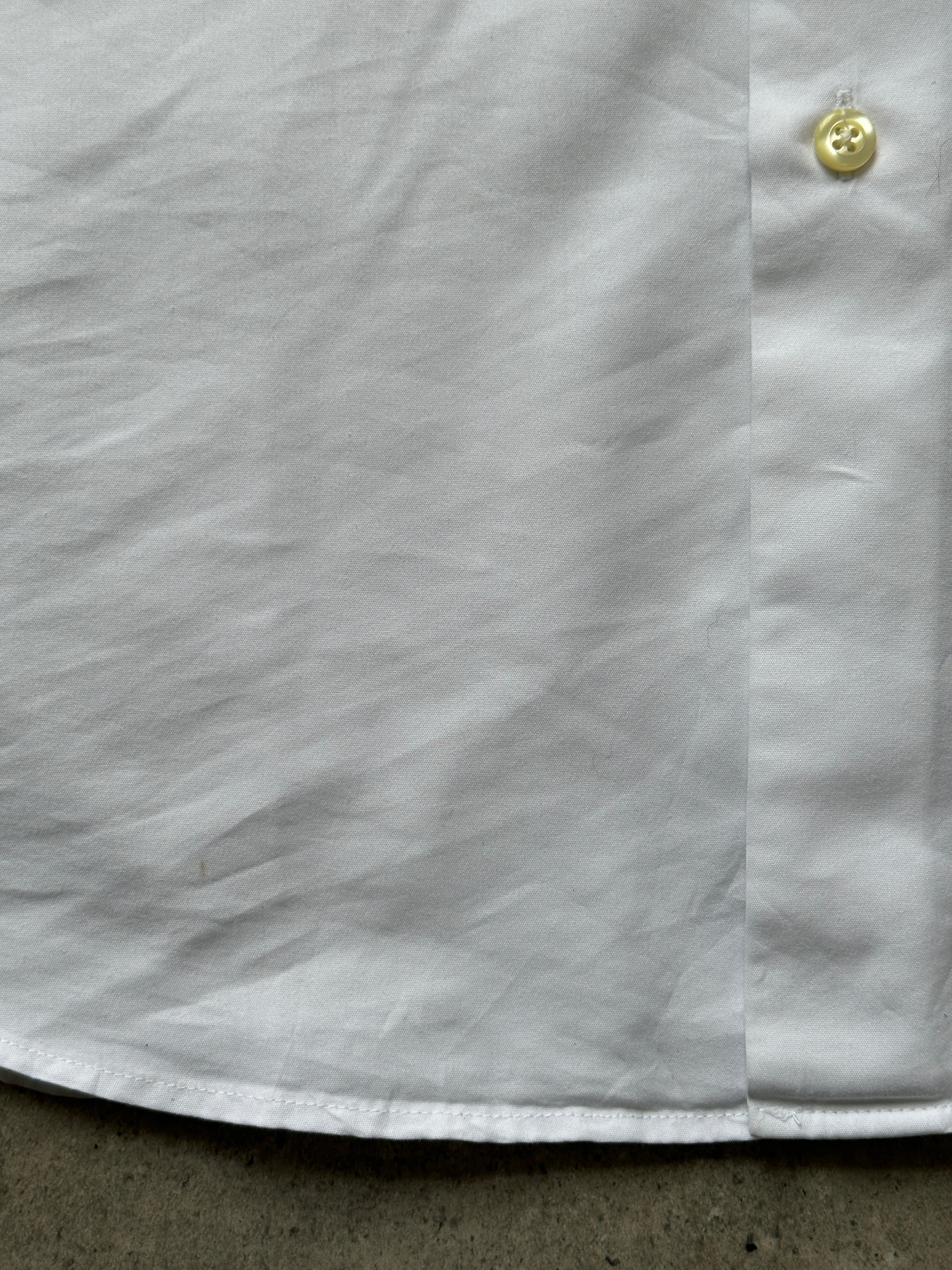 Yves Saint Laurent Pour Homme 1990s cotton logo shirt in size M/L, featuring a classic design and YSL branding.