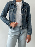 Gas Fitted Pure Cotton Denim Jacket - S - SYLK