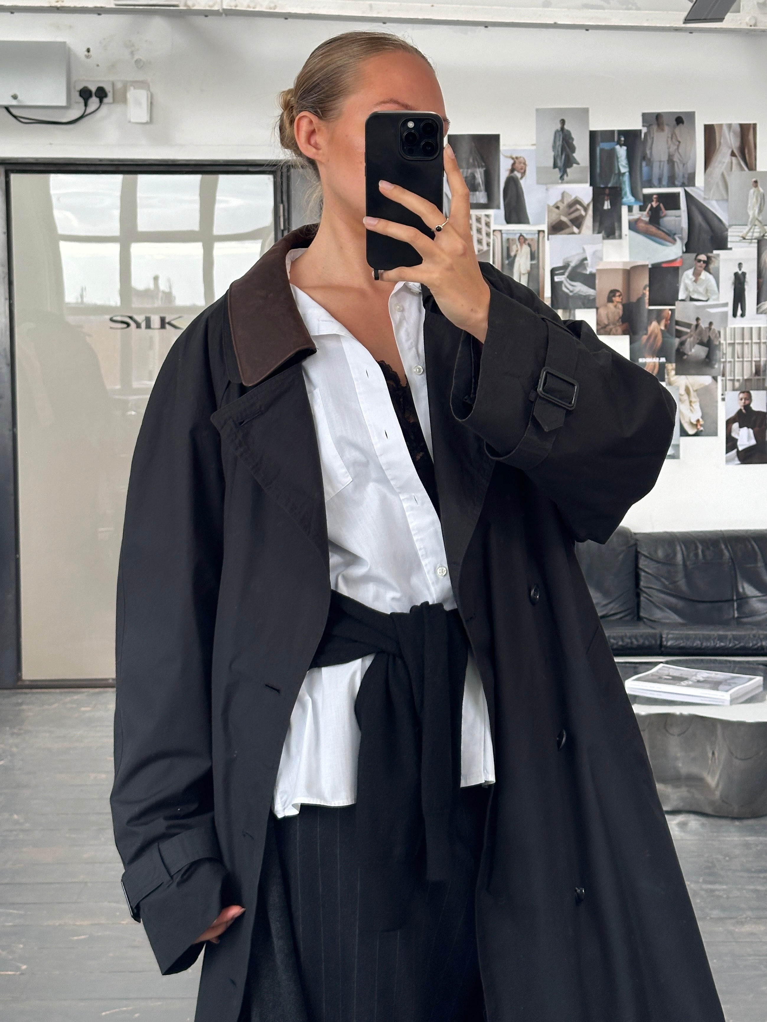Christian Dior 1980s cotton shirt in size M/L with classic design and button-down front, displayed on a neutral background.